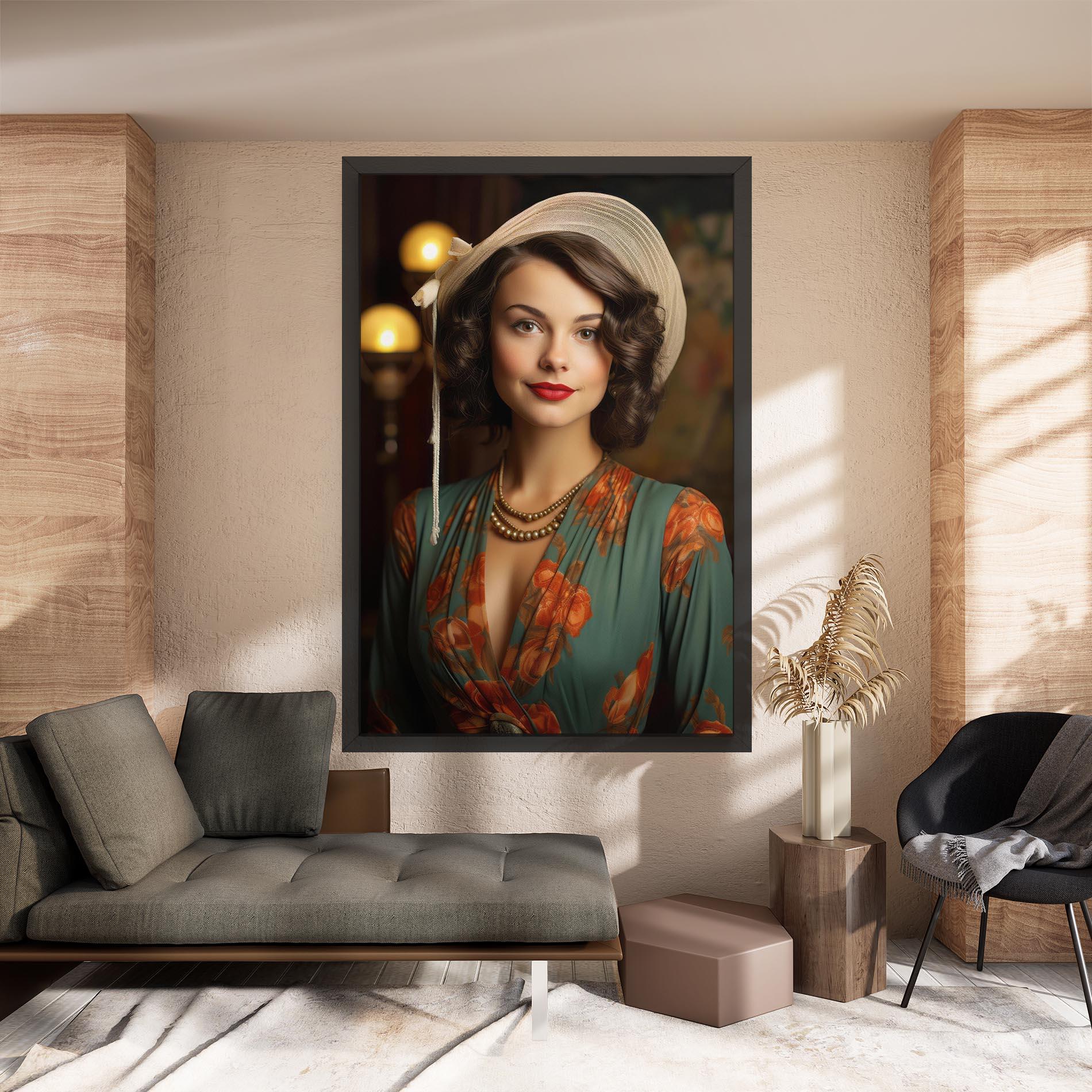 Tablou Canvas Green Orange Blouse mockup 8