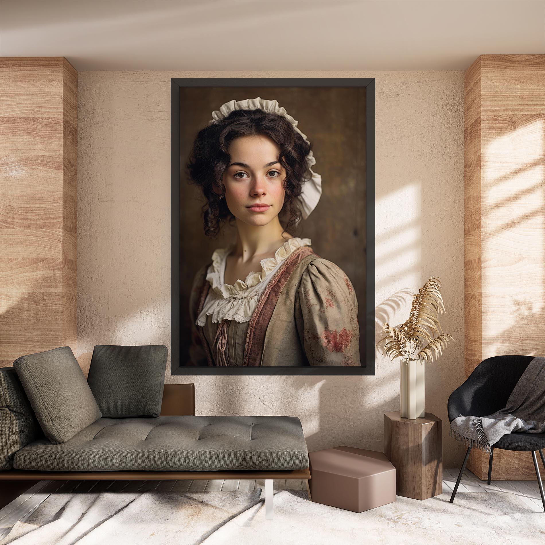 Tablou Canvas Light Green Dress mockup 8