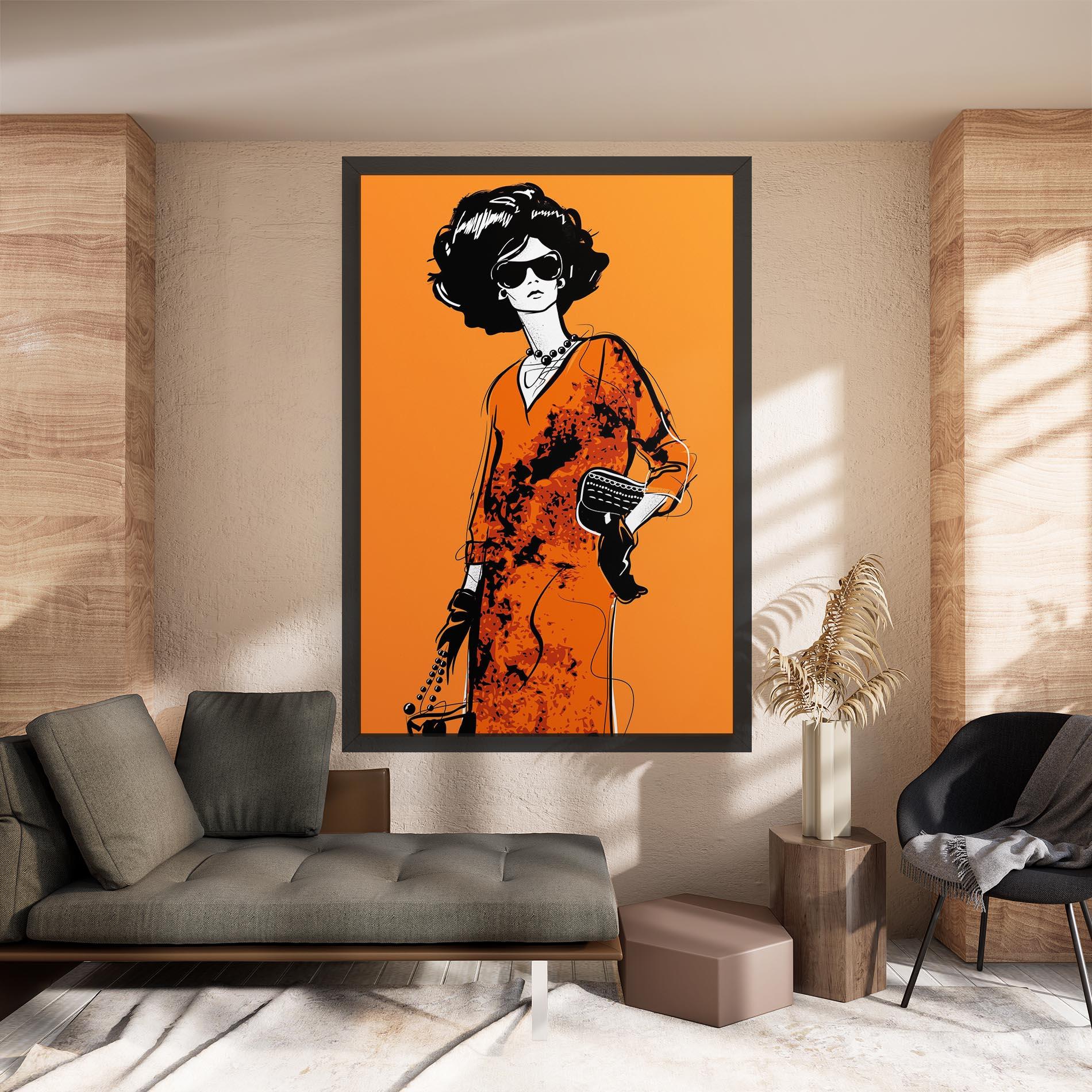 Tablou Canvas Old Orange Dress mockup 8