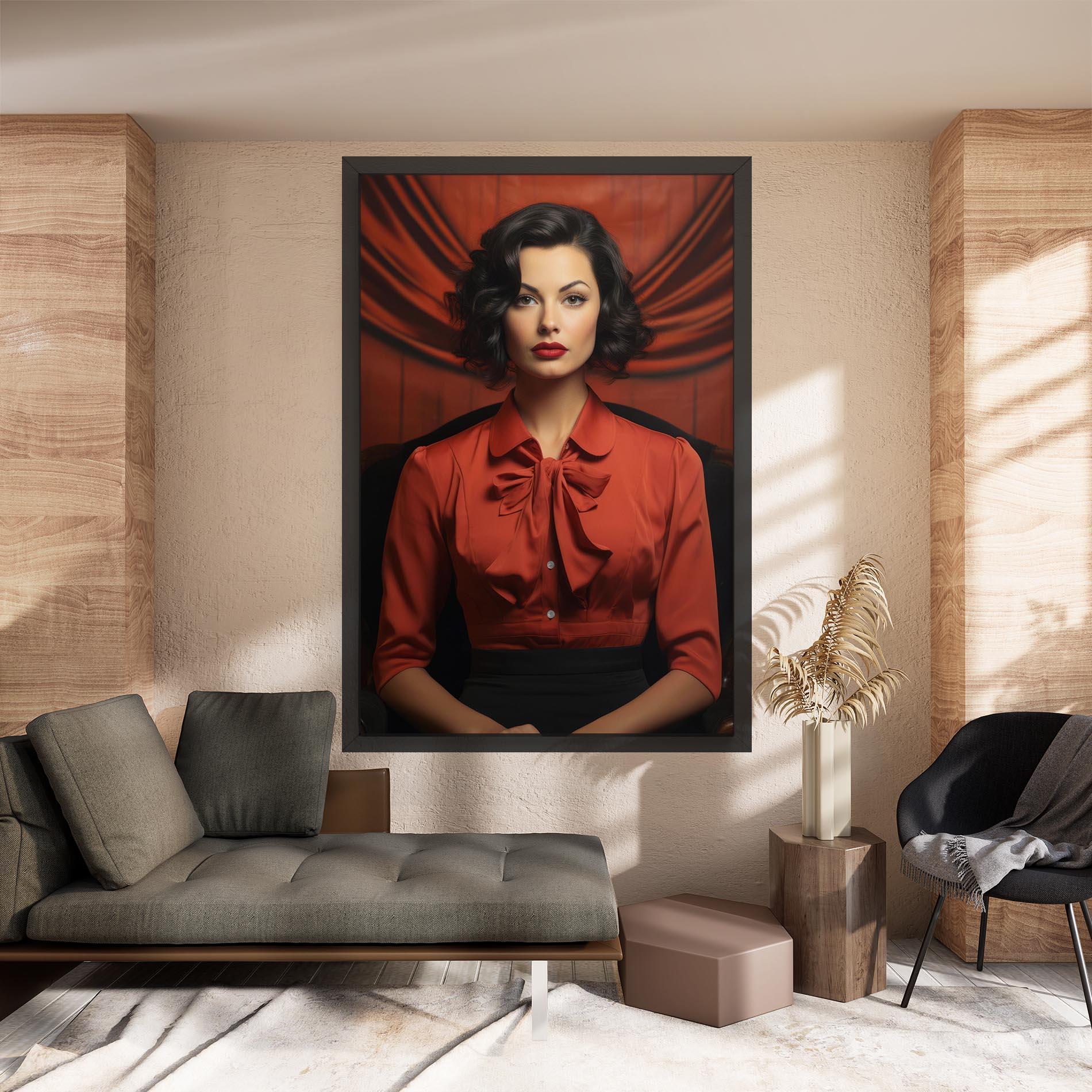 Tablou Canvas Pretty Red Blouse mockup 8