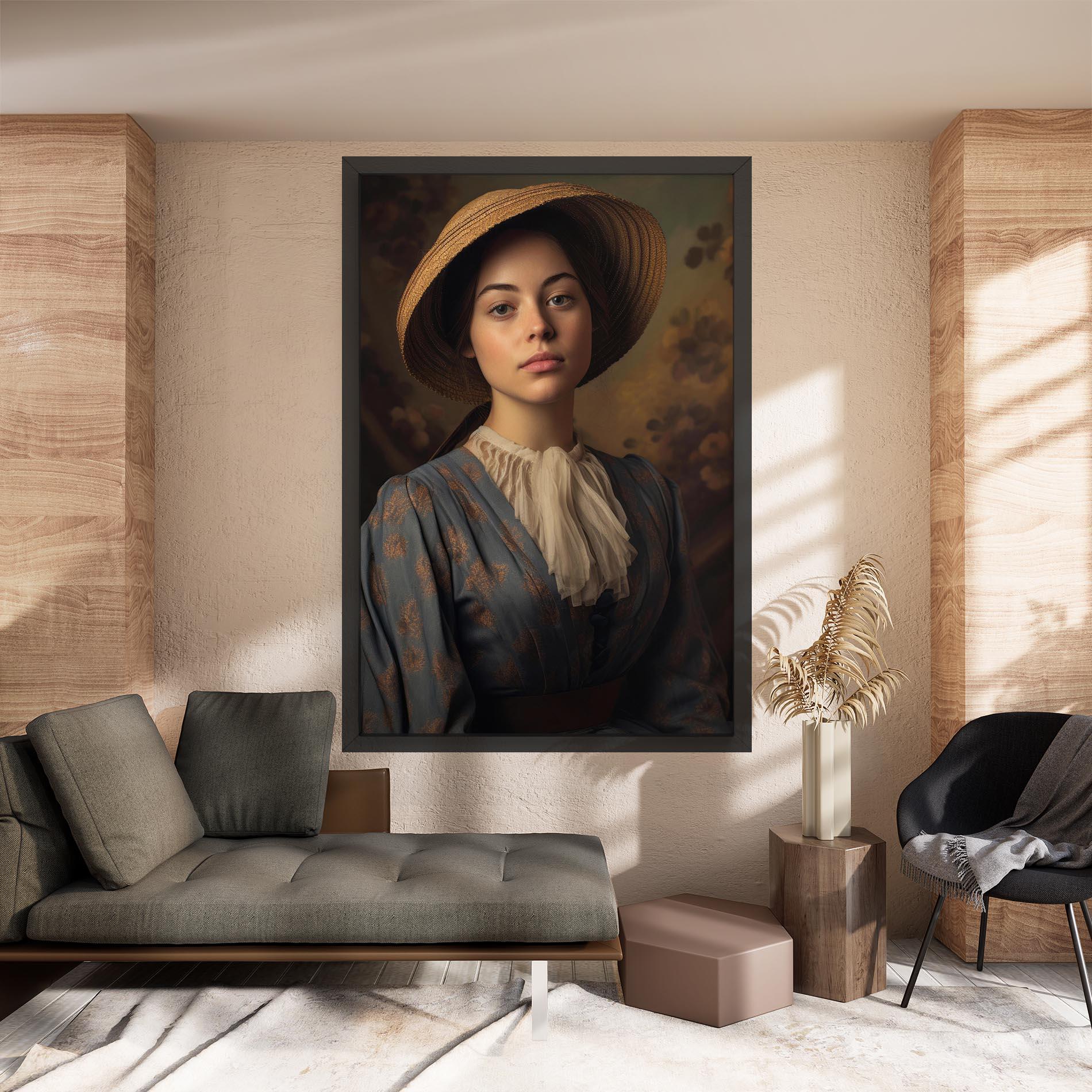 Tablou Canvas Vintage Blue Dress mockup 8