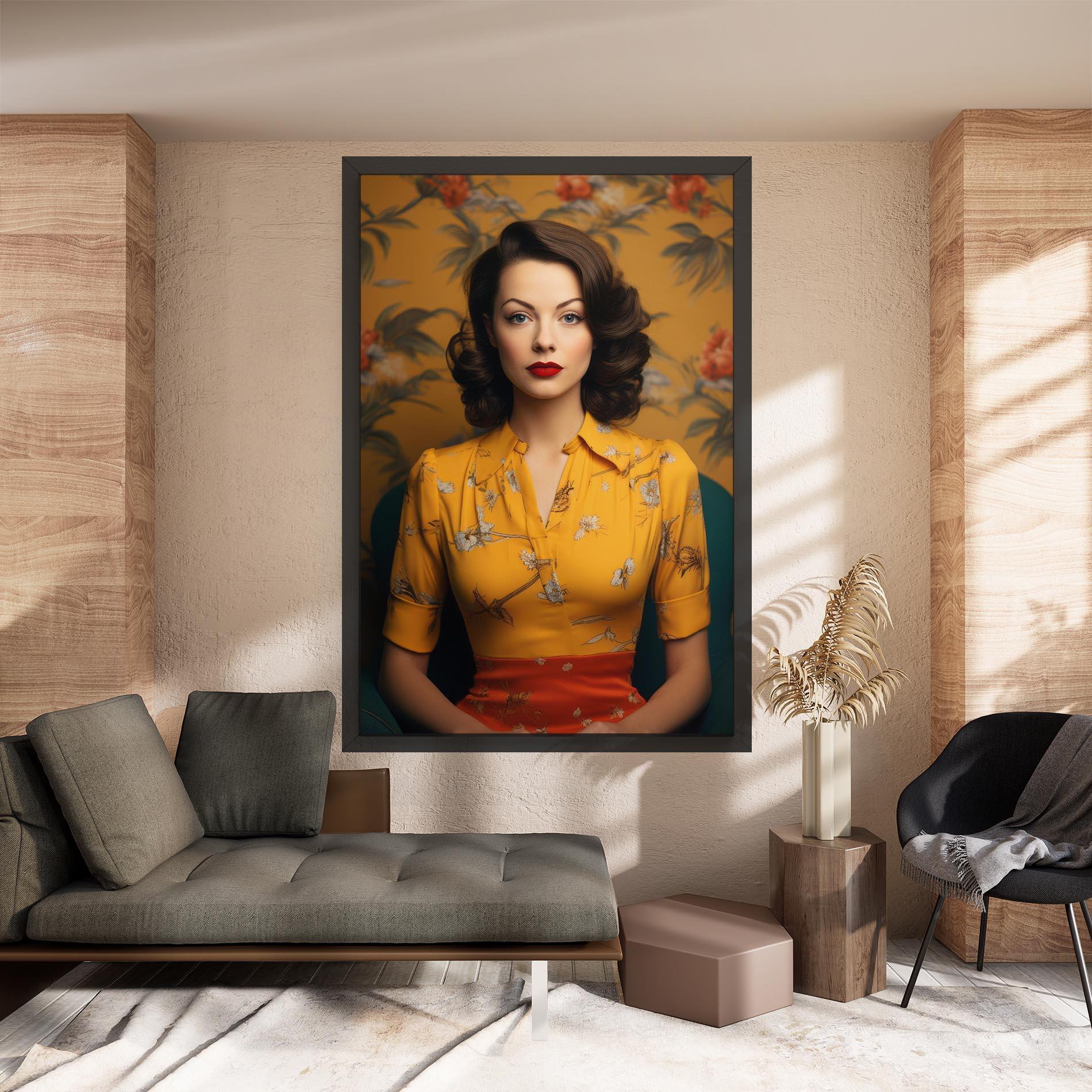 Tablou Canvas Yellow Red Dress mockup 8