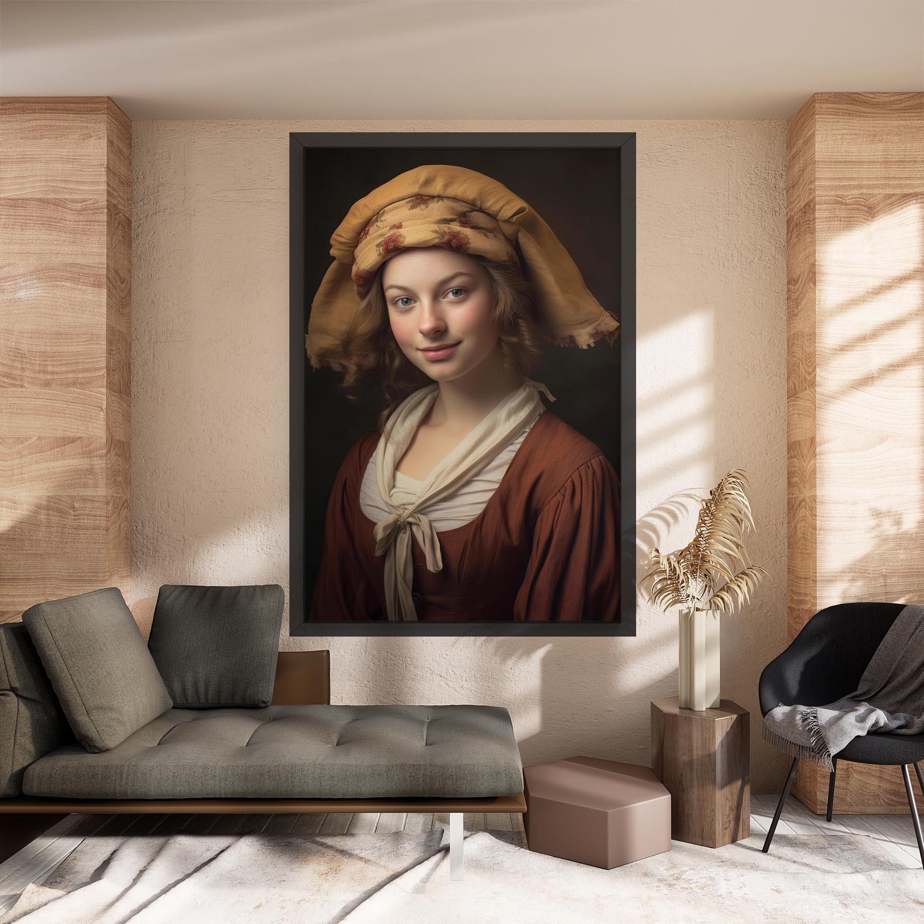 Tablou Canvas Young Vintage Woman mockup 8