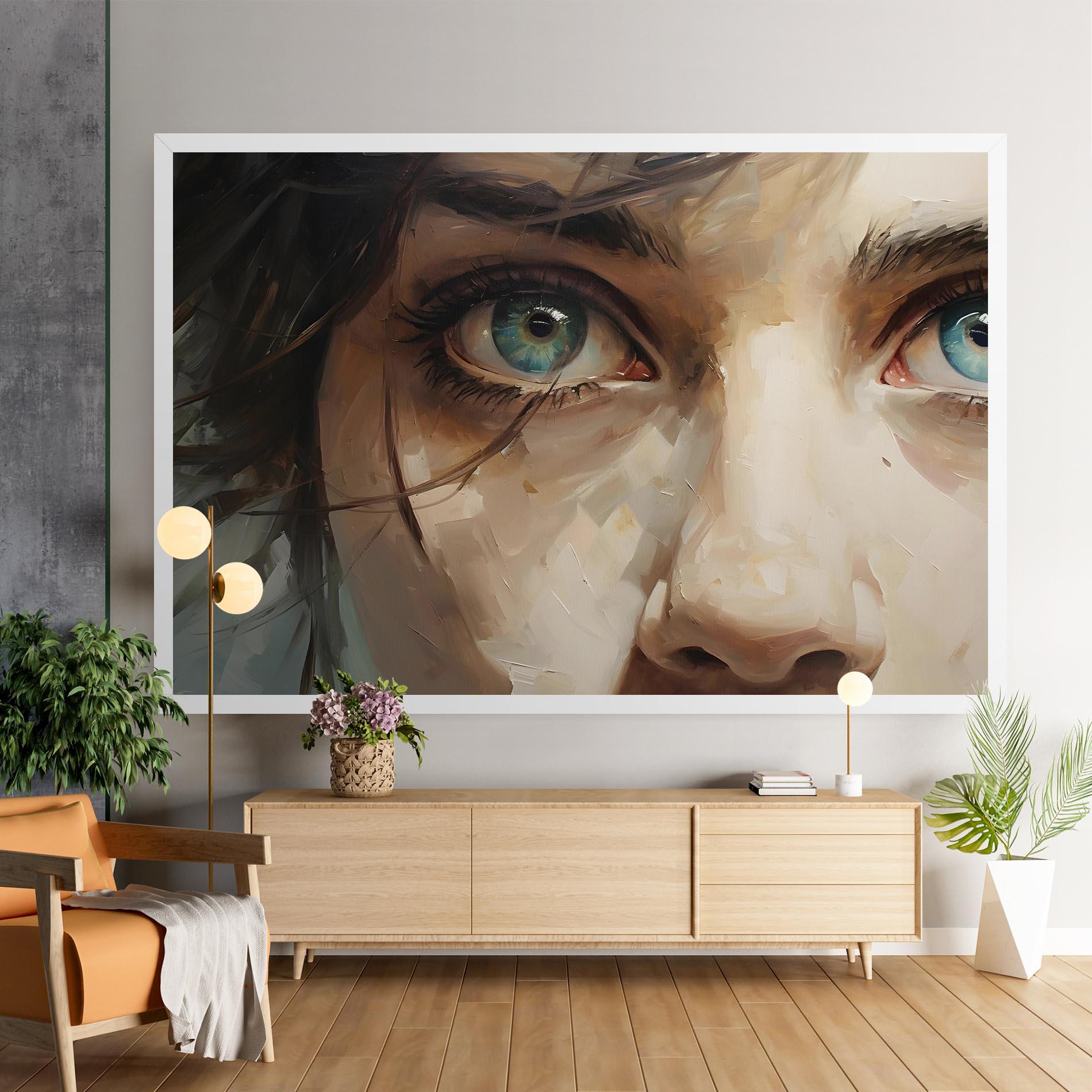 Tablou Canvas Vintage Blue Eyes Art mockup 9