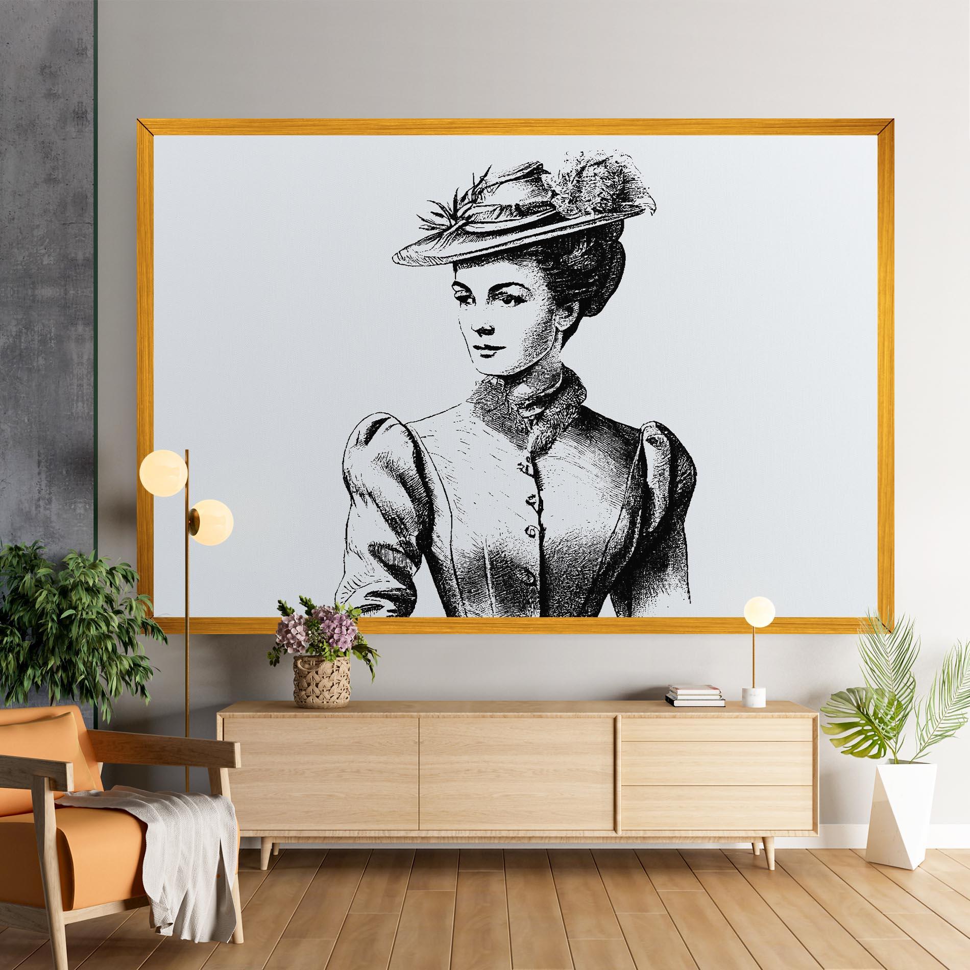 Tablou Canvas Noble Lady Hat mockup 9