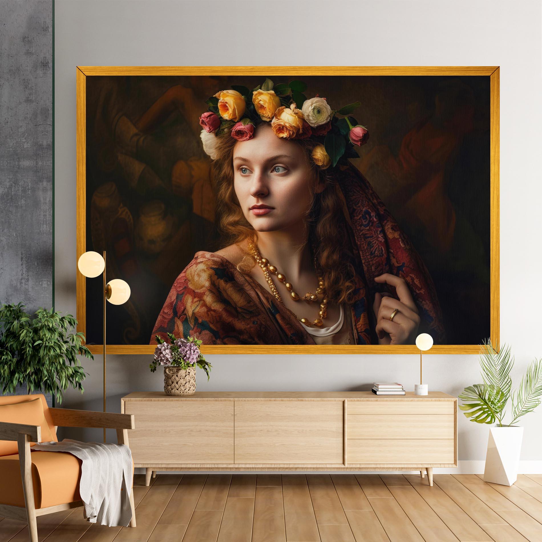 Tablou Canvas Renaissance Woman mockup 9