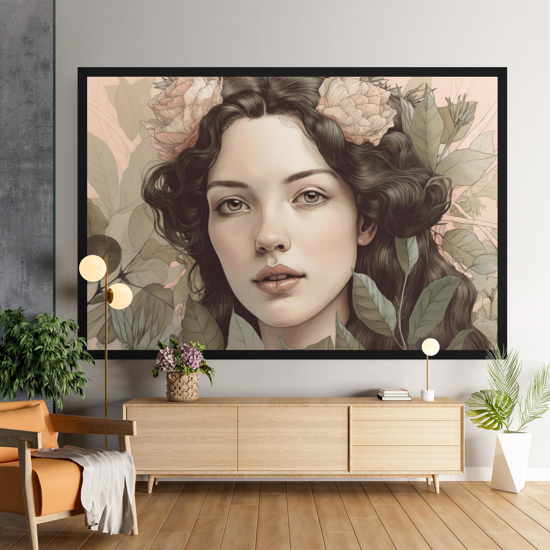 Tablou Canvas Beautiful Vintage Portrait mockup 9