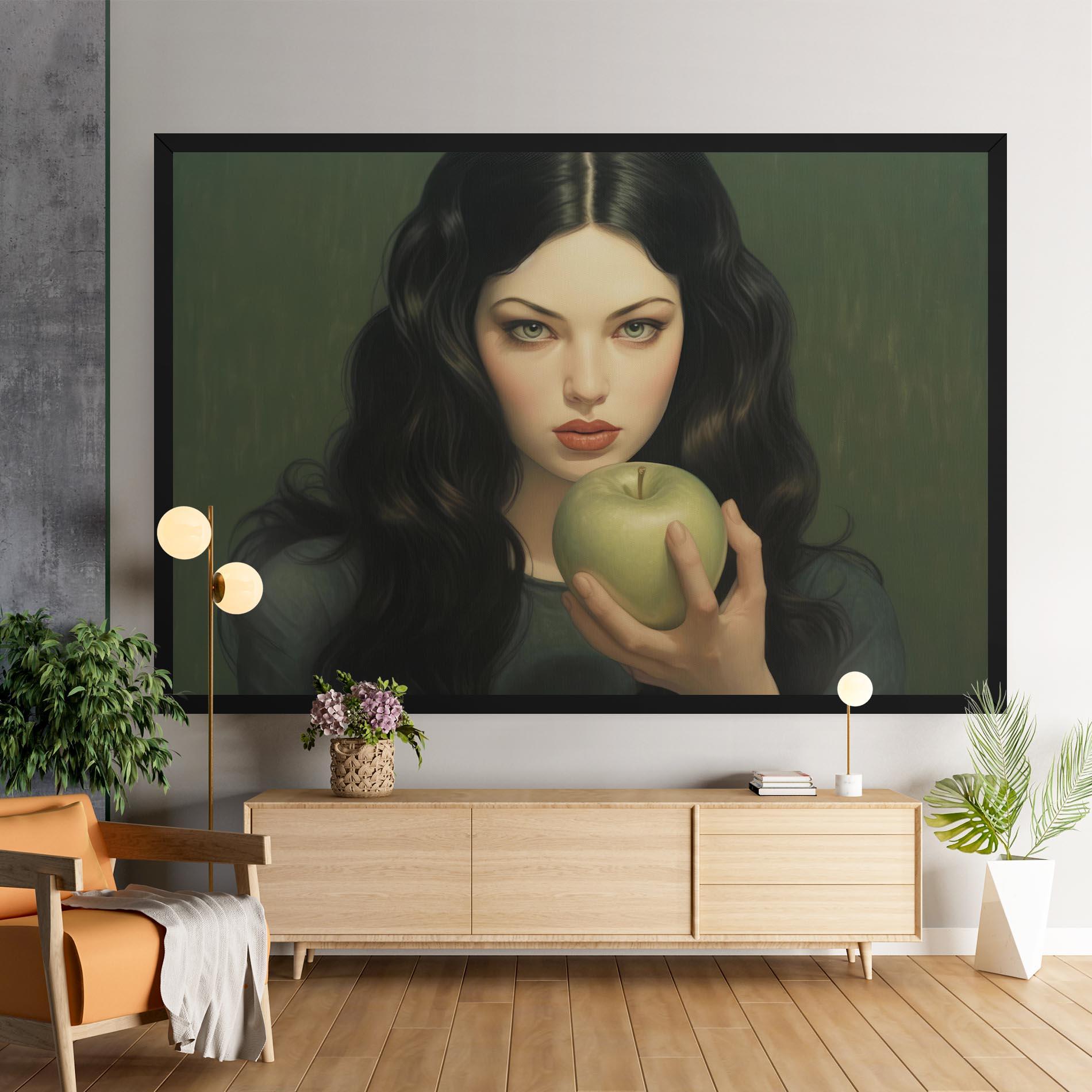 Tablou Canvas Green Apple Painting mockup 9