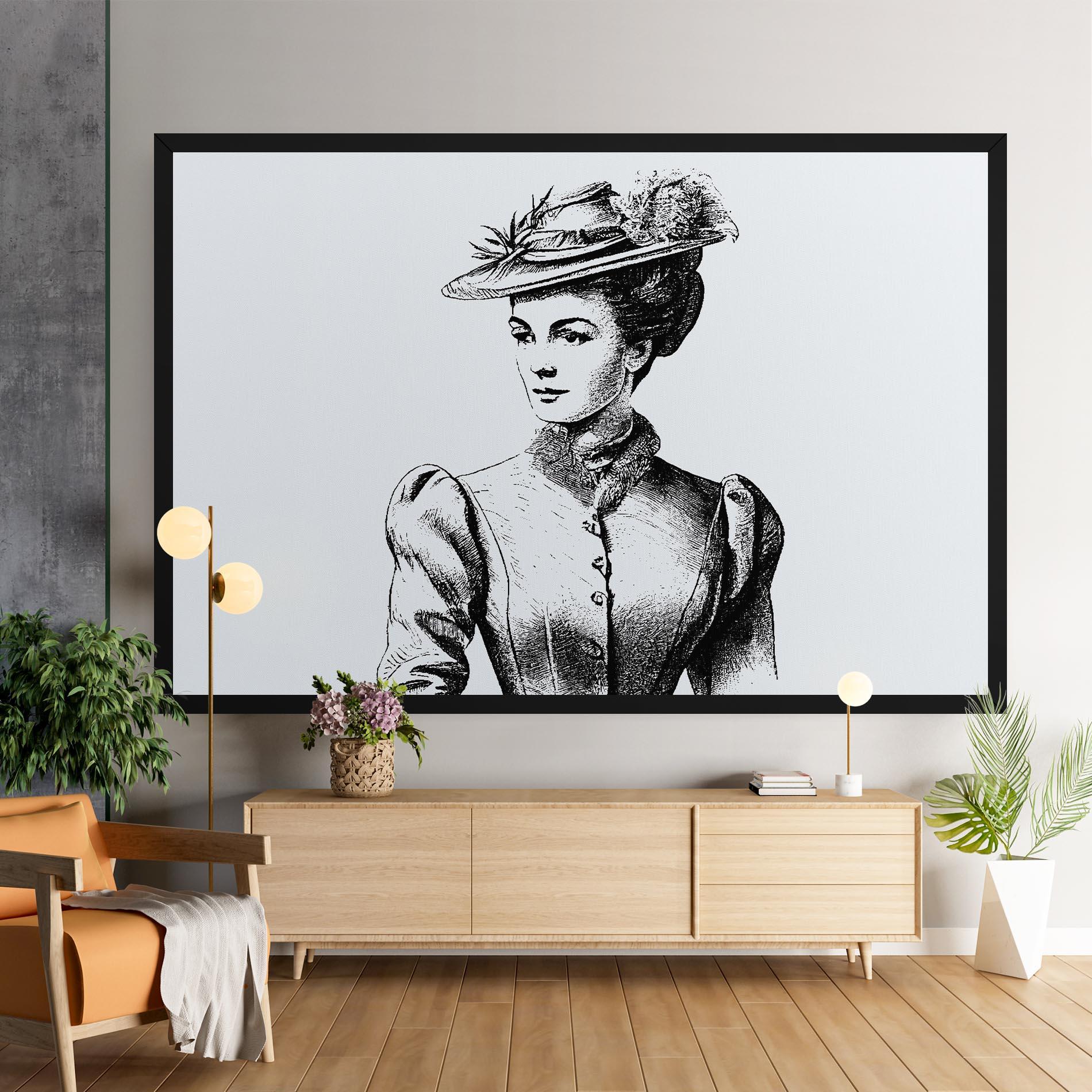 Tablou Canvas Noble Lady Hat mockup 9