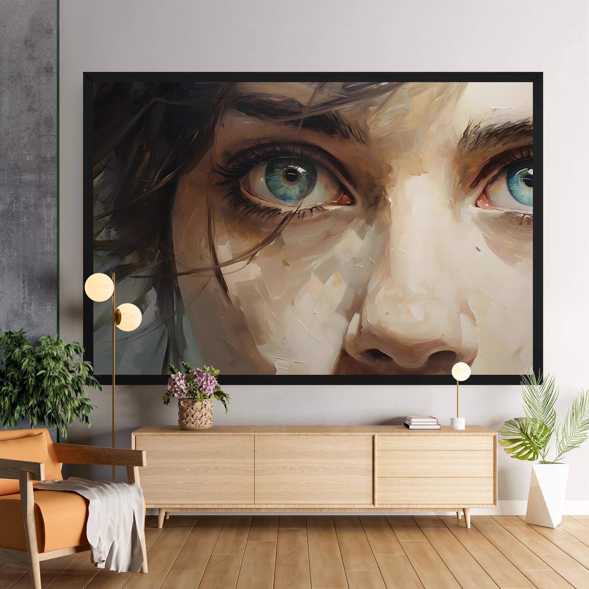 Tablou Canvas Vintage Blue Eyes Art mockup 9