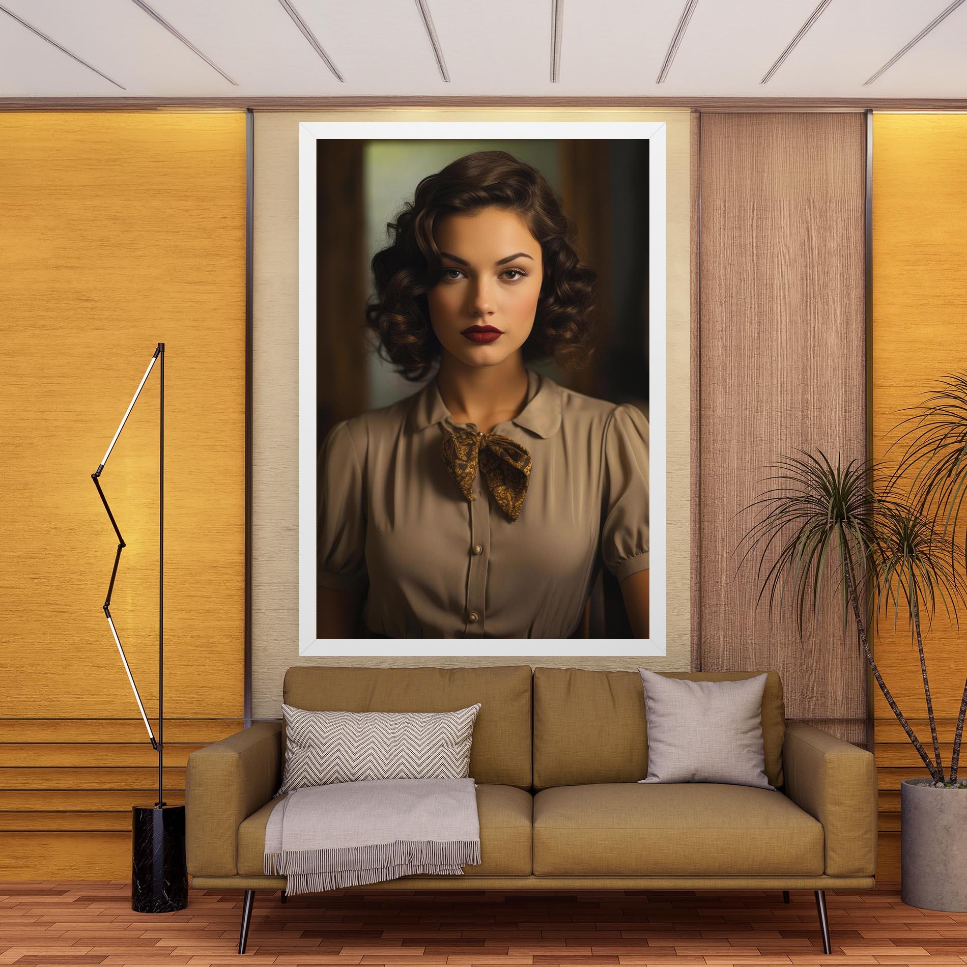 Tablou Canvas Beige Vintage Blouse mockup 9