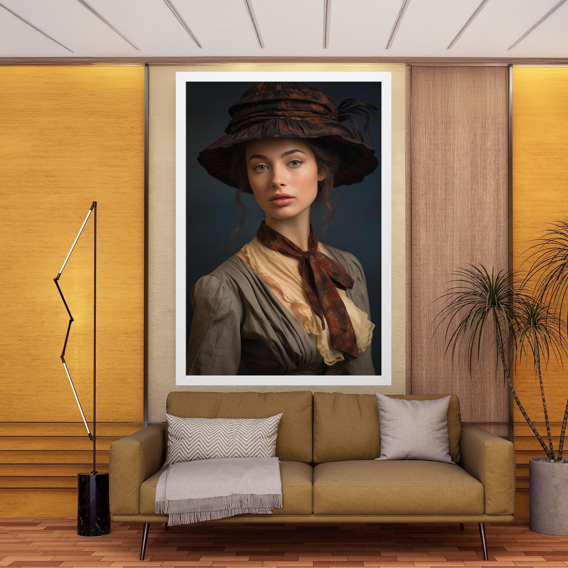 Tablou Canvas Brown Vintage Hat mockup 9
