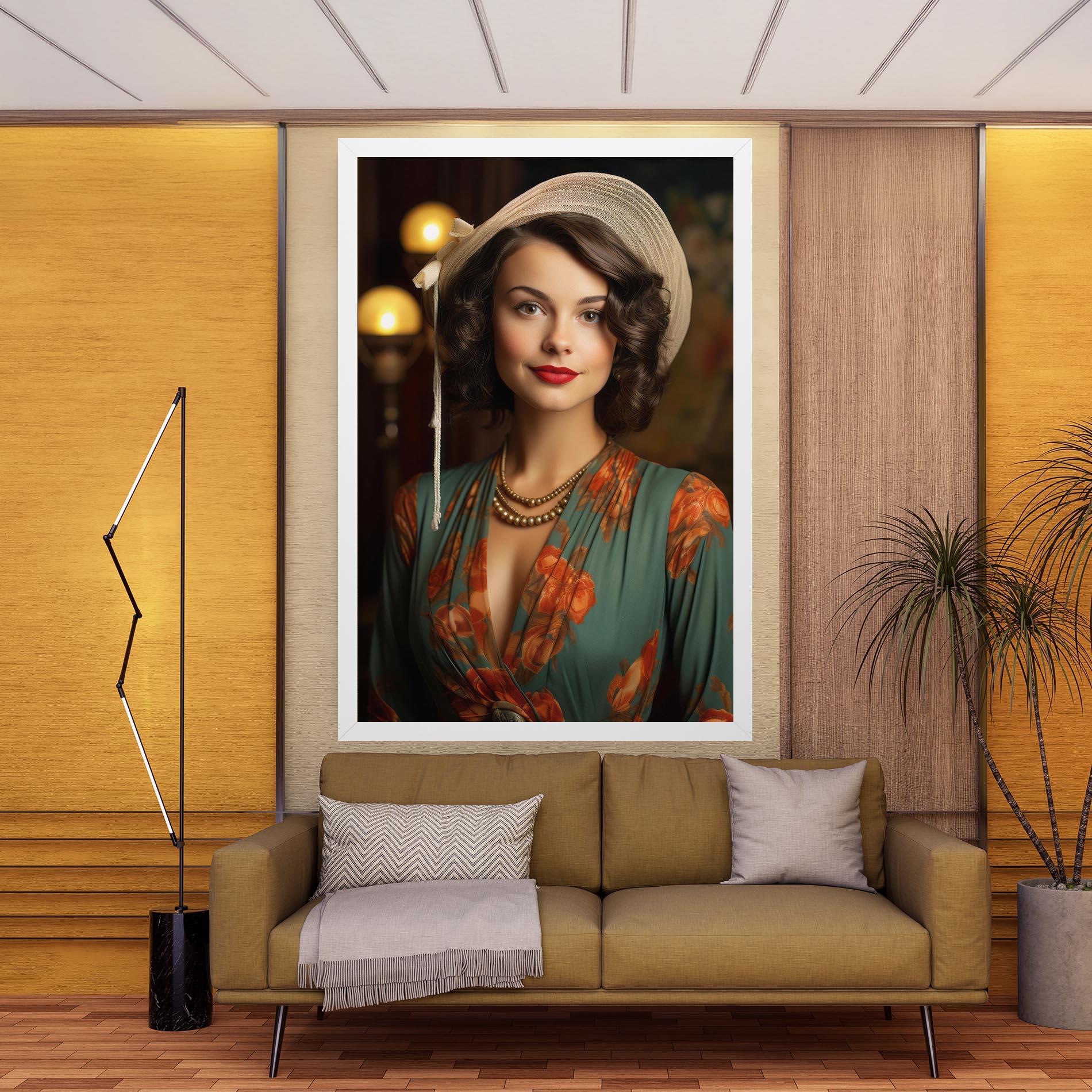 Tablou Canvas Green Orange Blouse mockup 9