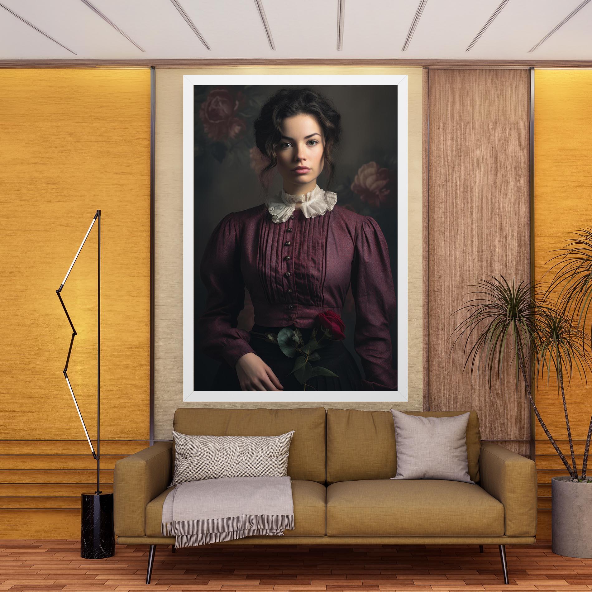 Tablou Canvas Holding Vintage Rose mockup 9