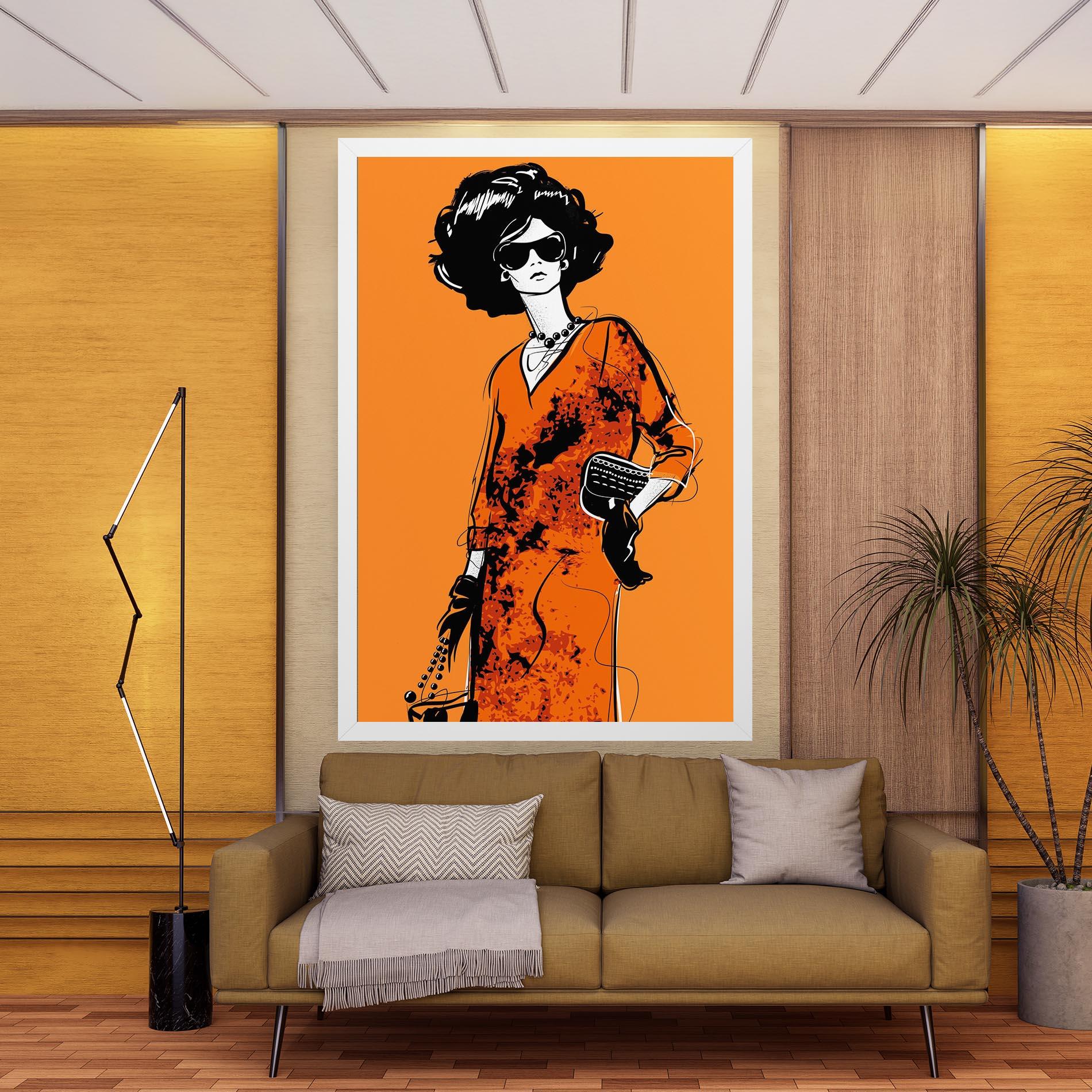 Tablou Canvas Old Orange Dress mockup 9