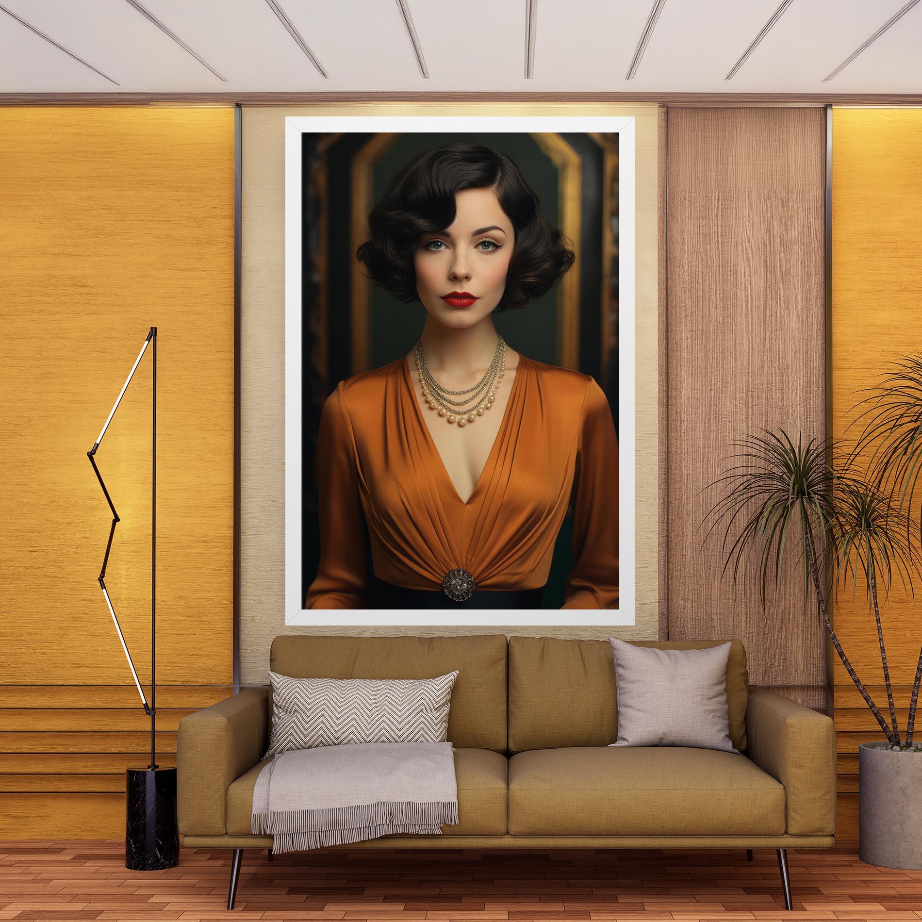 Tablou Canvas Orange Blouse Pearls mockup 9