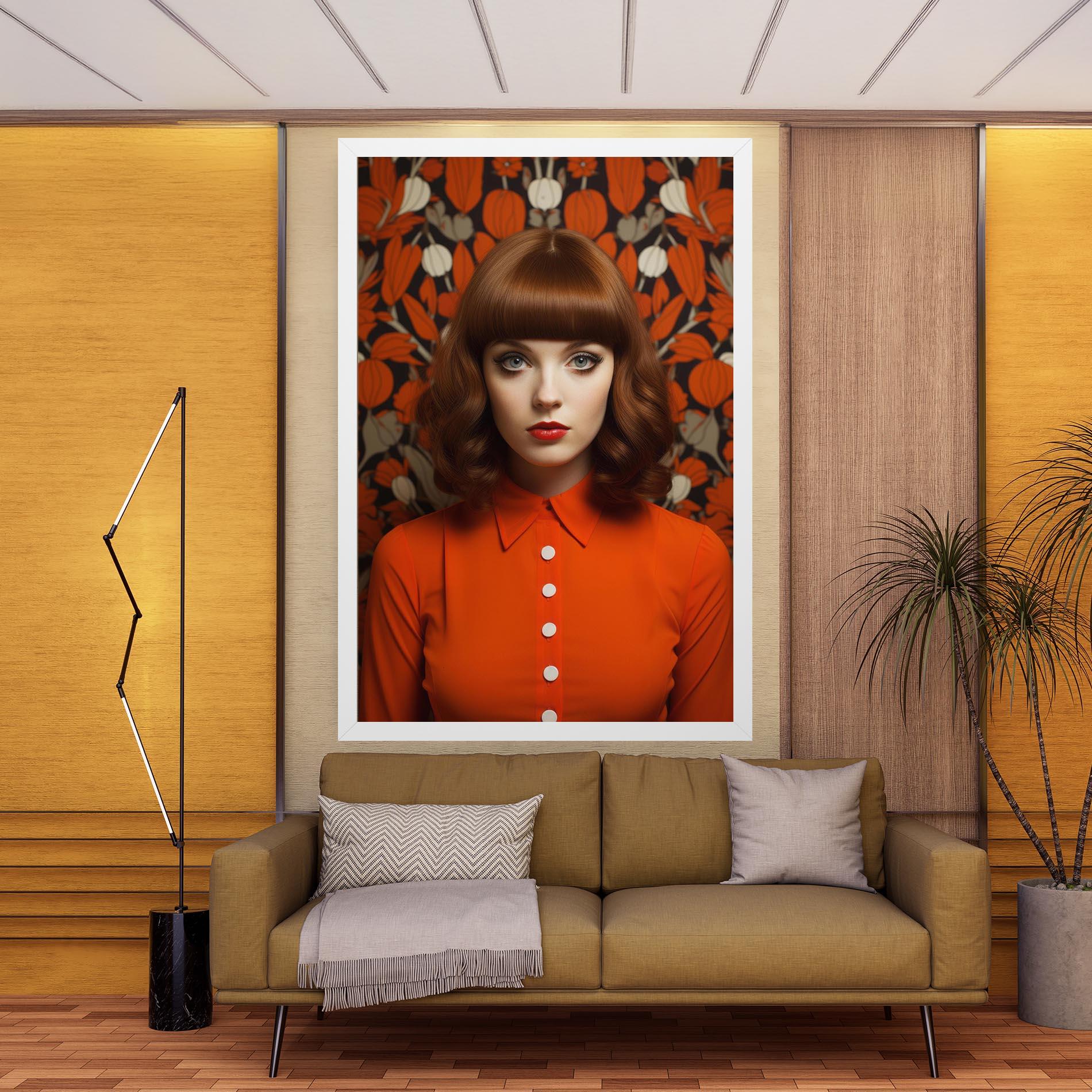 Tablou Canvas Orange Blouse Woman mockup 9