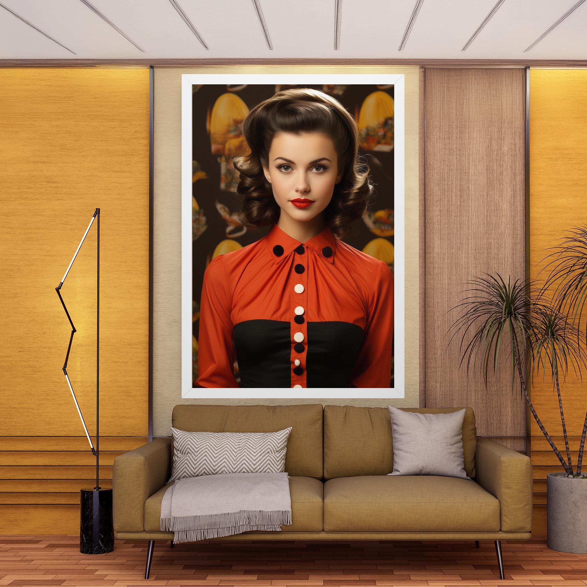 Tablou Canvas Vintage Red Black mockup 9