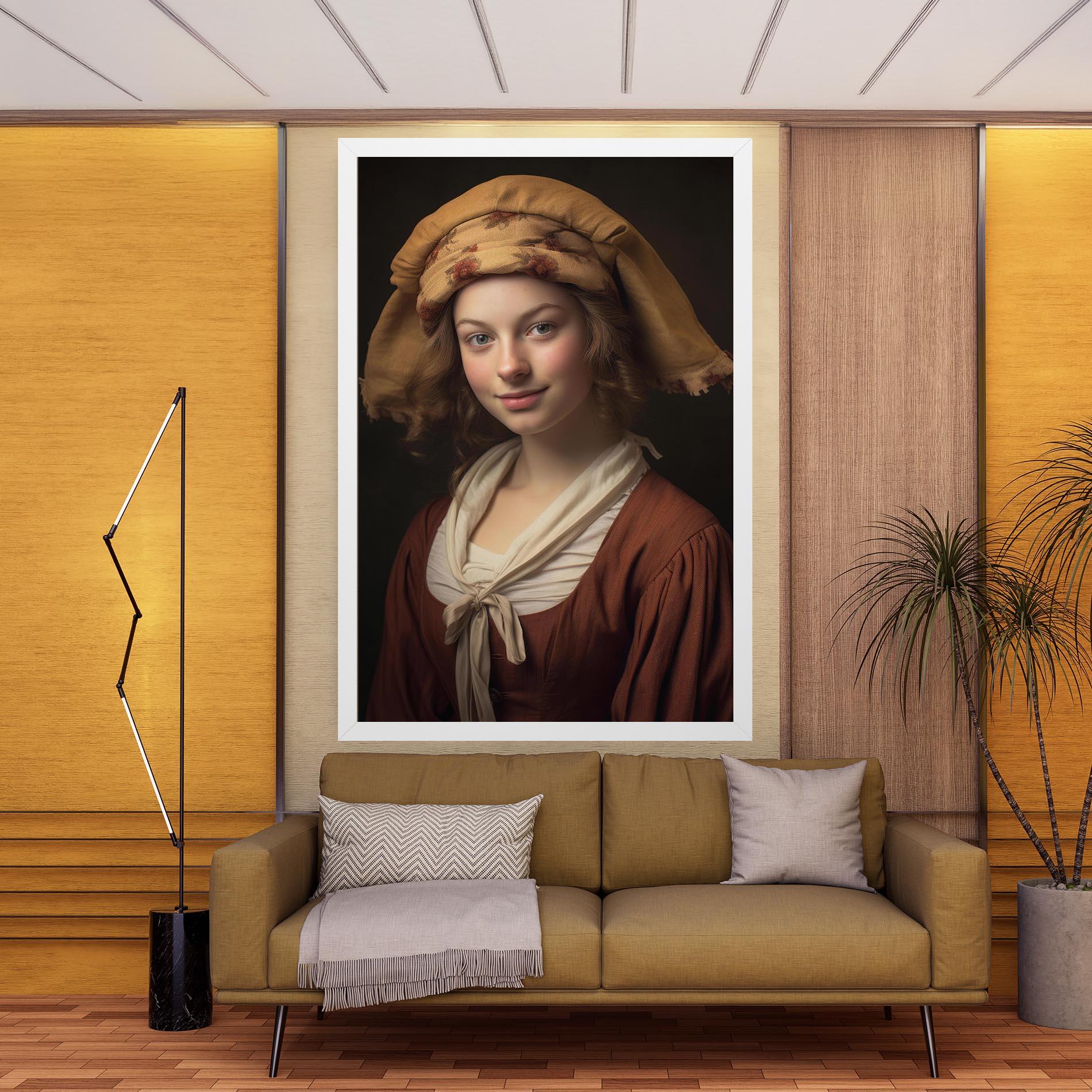 Tablou Canvas Young Vintage Woman mockup 9