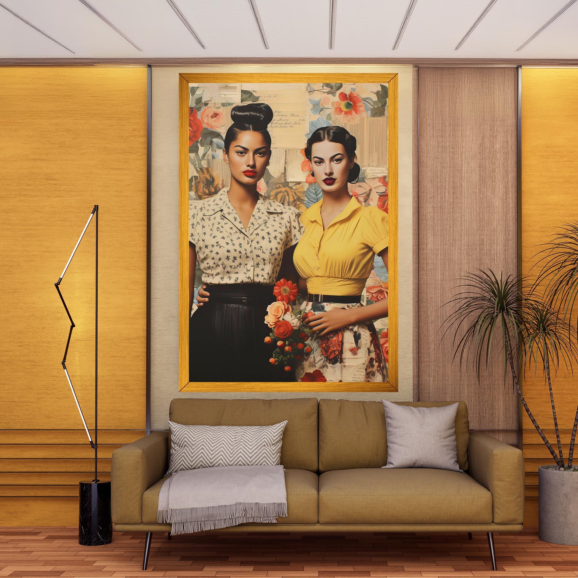 Tablou Canvas Friendship Vintage Power mockup 9