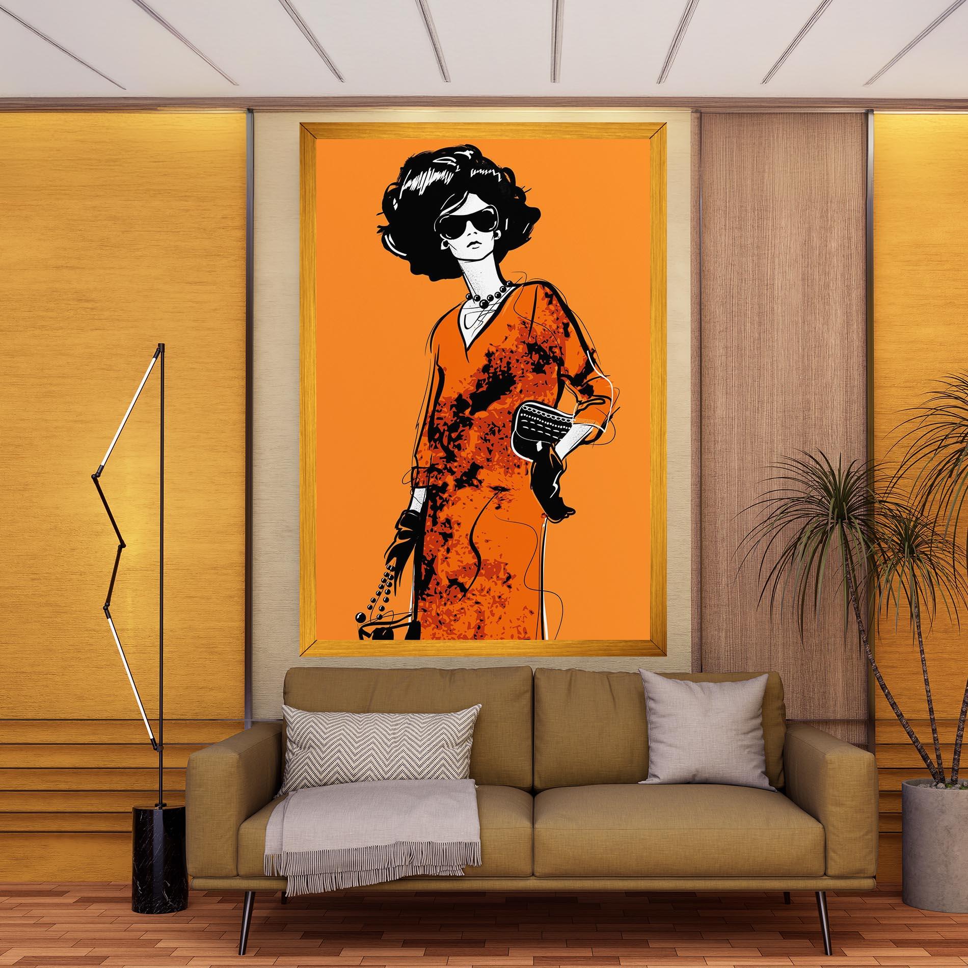 Tablou Canvas Old Orange Dress mockup 9