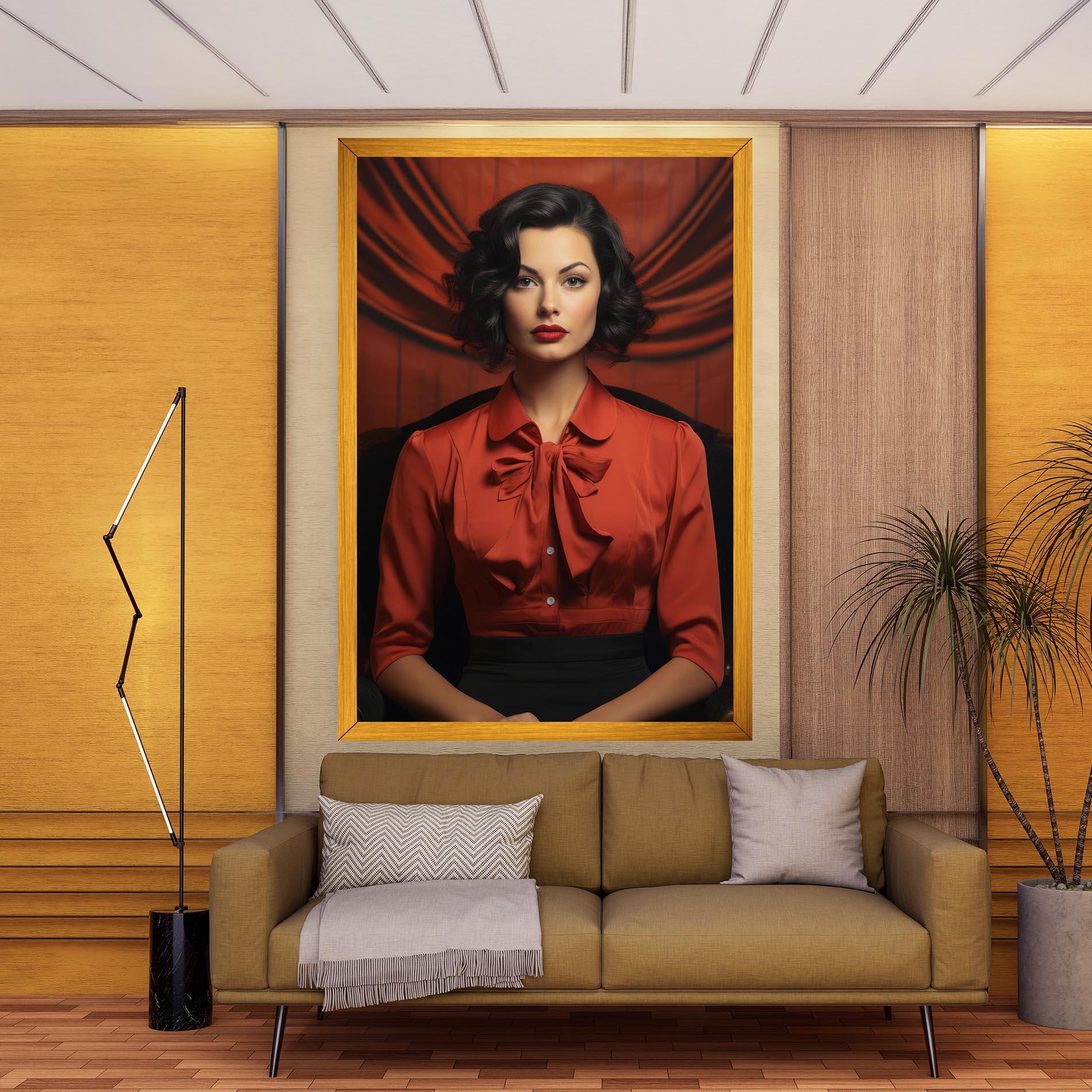 Tablou Canvas Pretty Red Blouse mockup 9