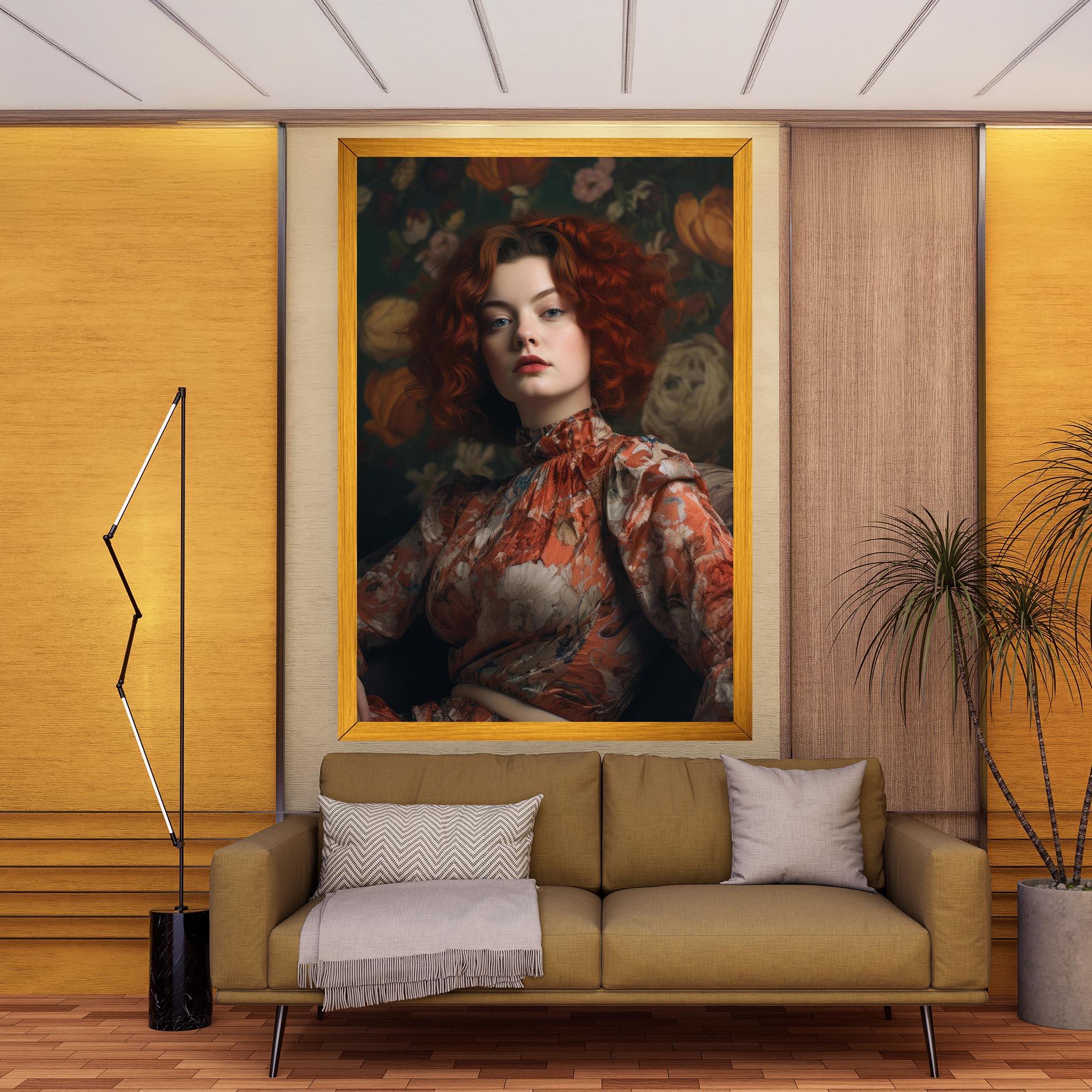 Tablou Canvas Red Vintage Hair mockup 9