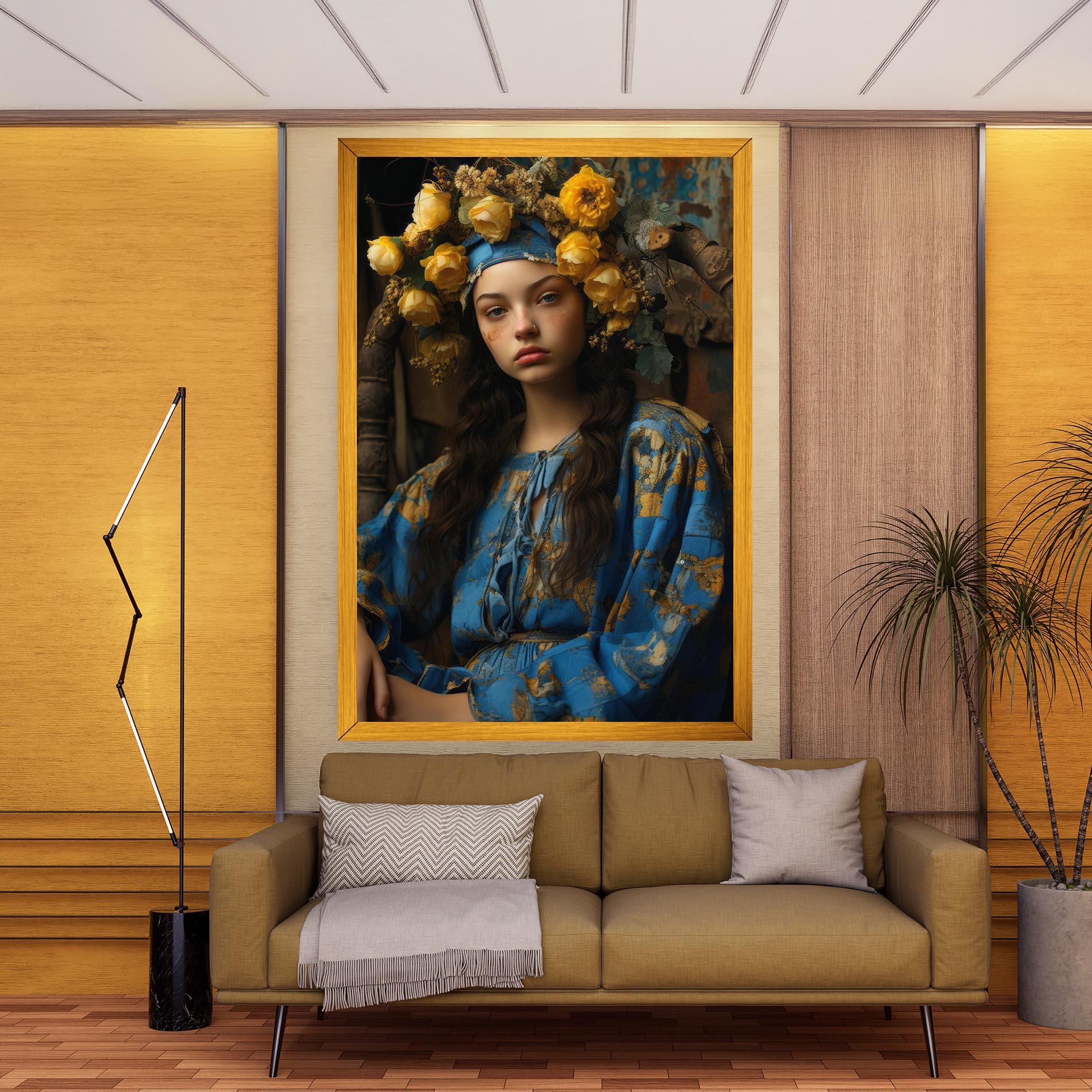 Tablou Canvas Yellow Rose Dress mockup 9