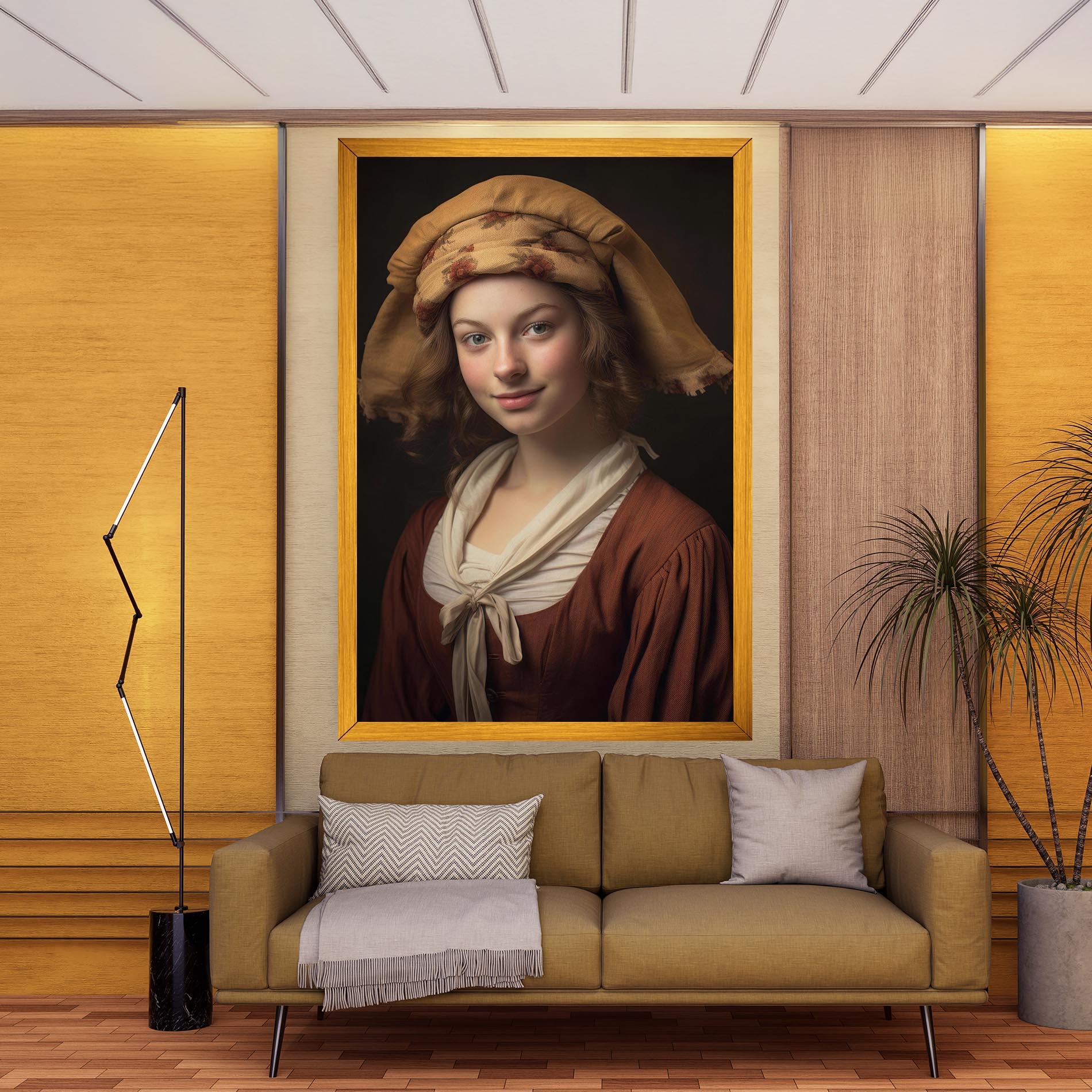 Tablou Canvas Young Vintage Woman mockup 9