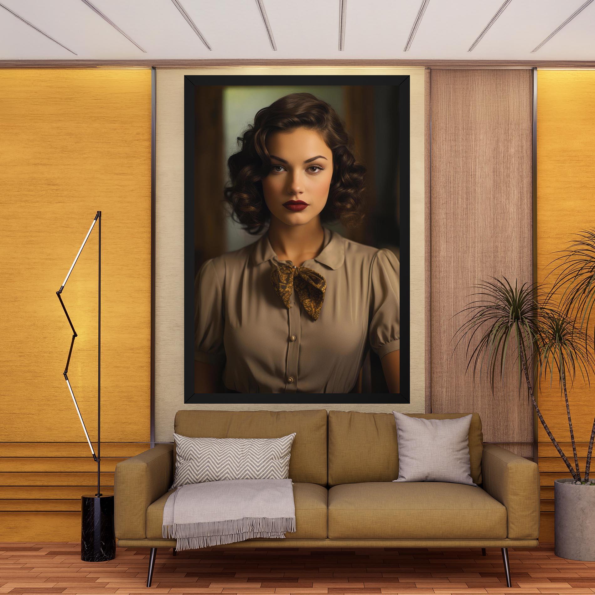 Tablou Canvas Beige Vintage Blouse mockup 9