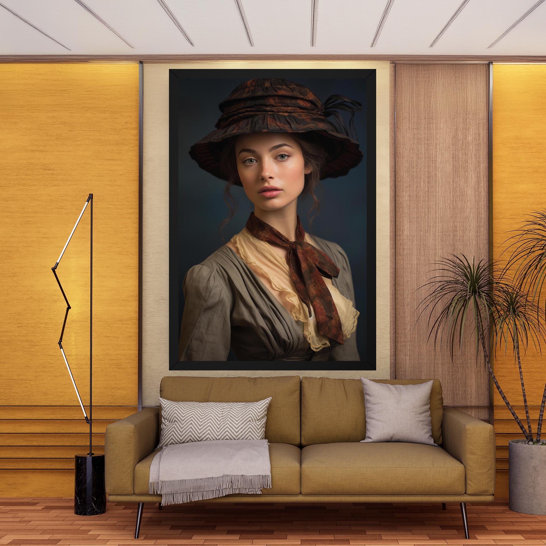 Tablou Canvas Brown Vintage Hat mockup 9