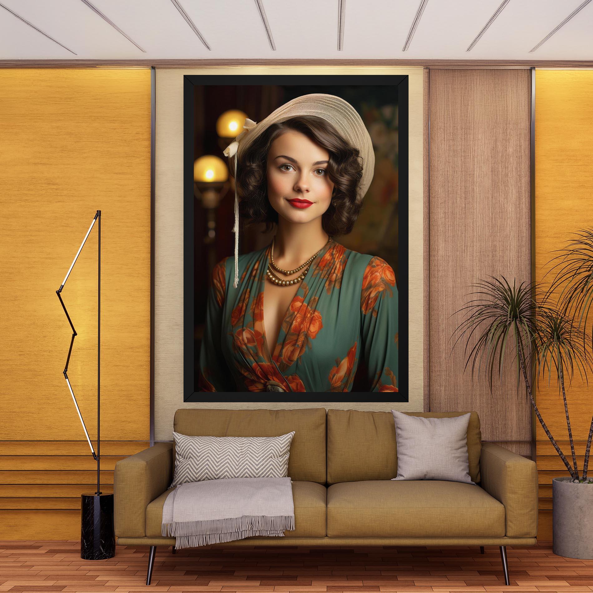 Tablou Canvas Green Orange Blouse mockup 9