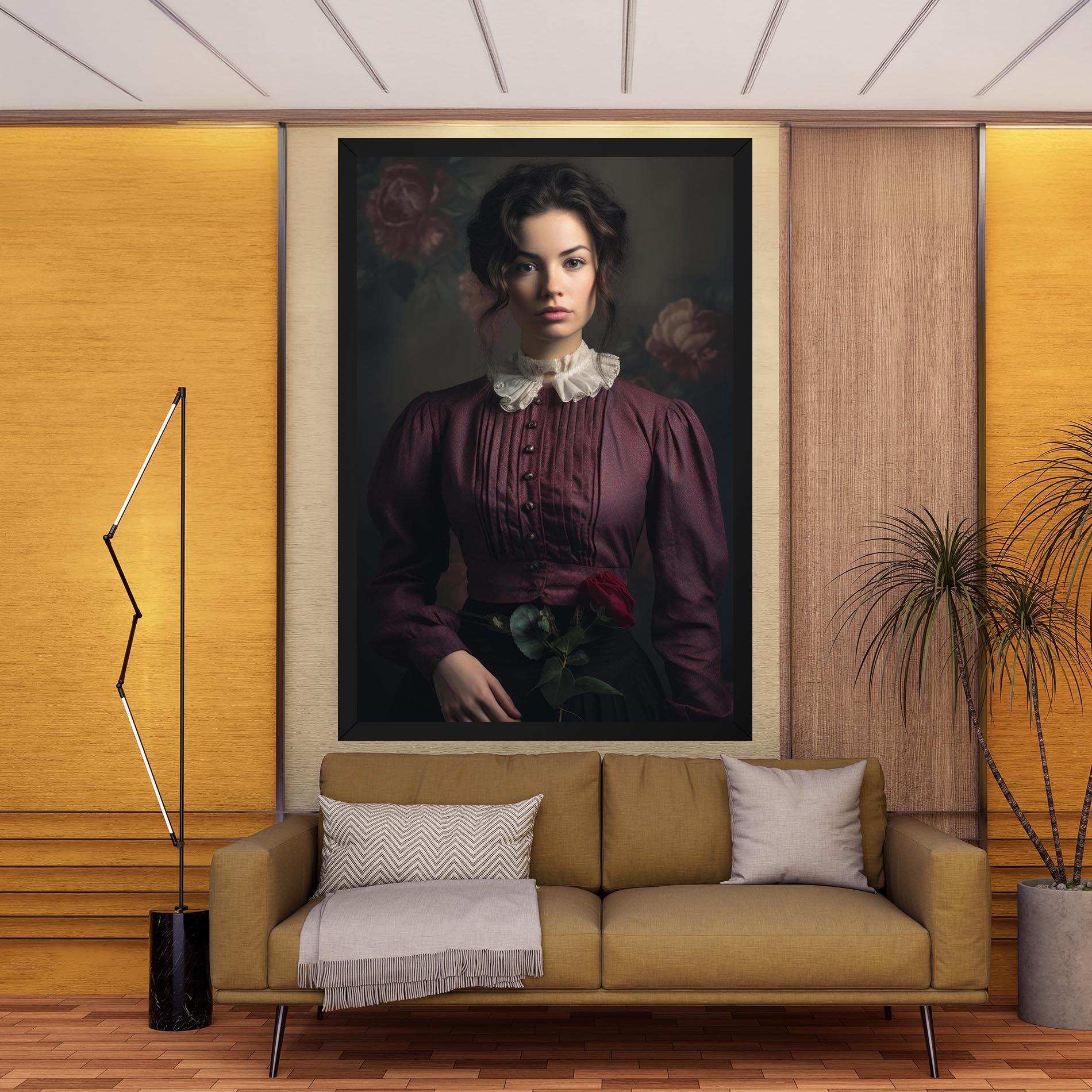 Tablou Canvas Holding Vintage Rose mockup 9