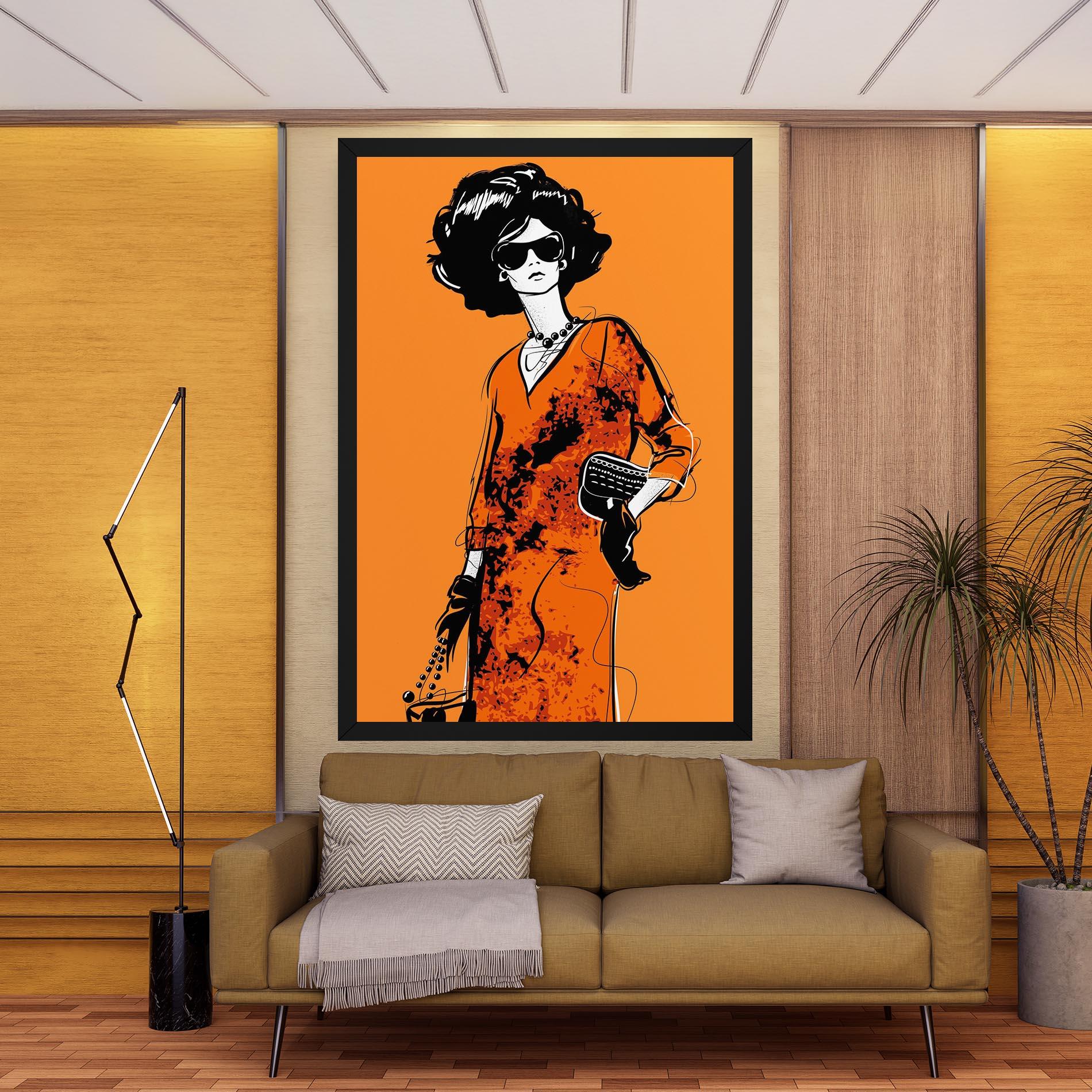 Tablou Canvas Old Orange Dress mockup 9