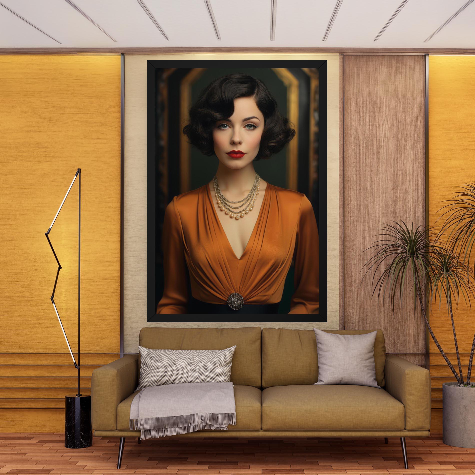 Tablou Canvas Orange Blouse Pearls mockup 9