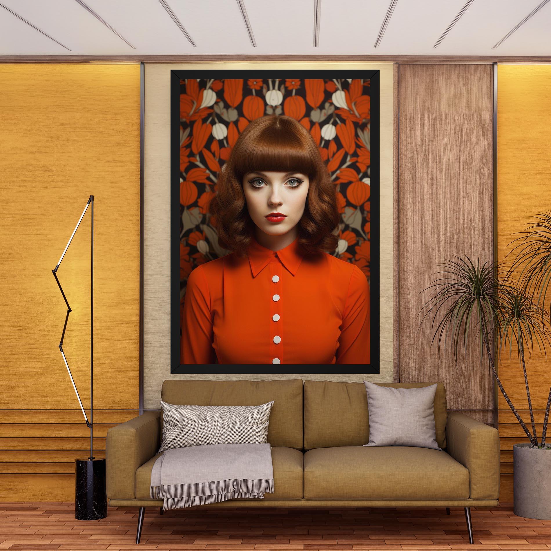 Tablou Canvas Orange Blouse Woman mockup 9