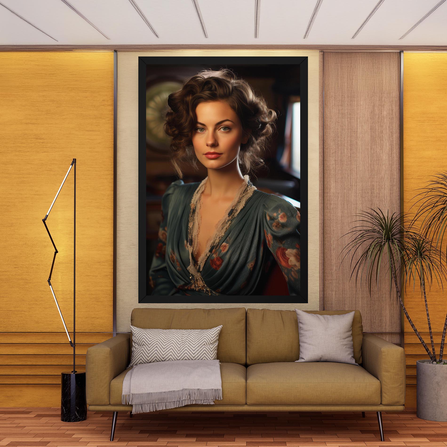 Tablou Canvas Pink Flowers Dress mockup 9