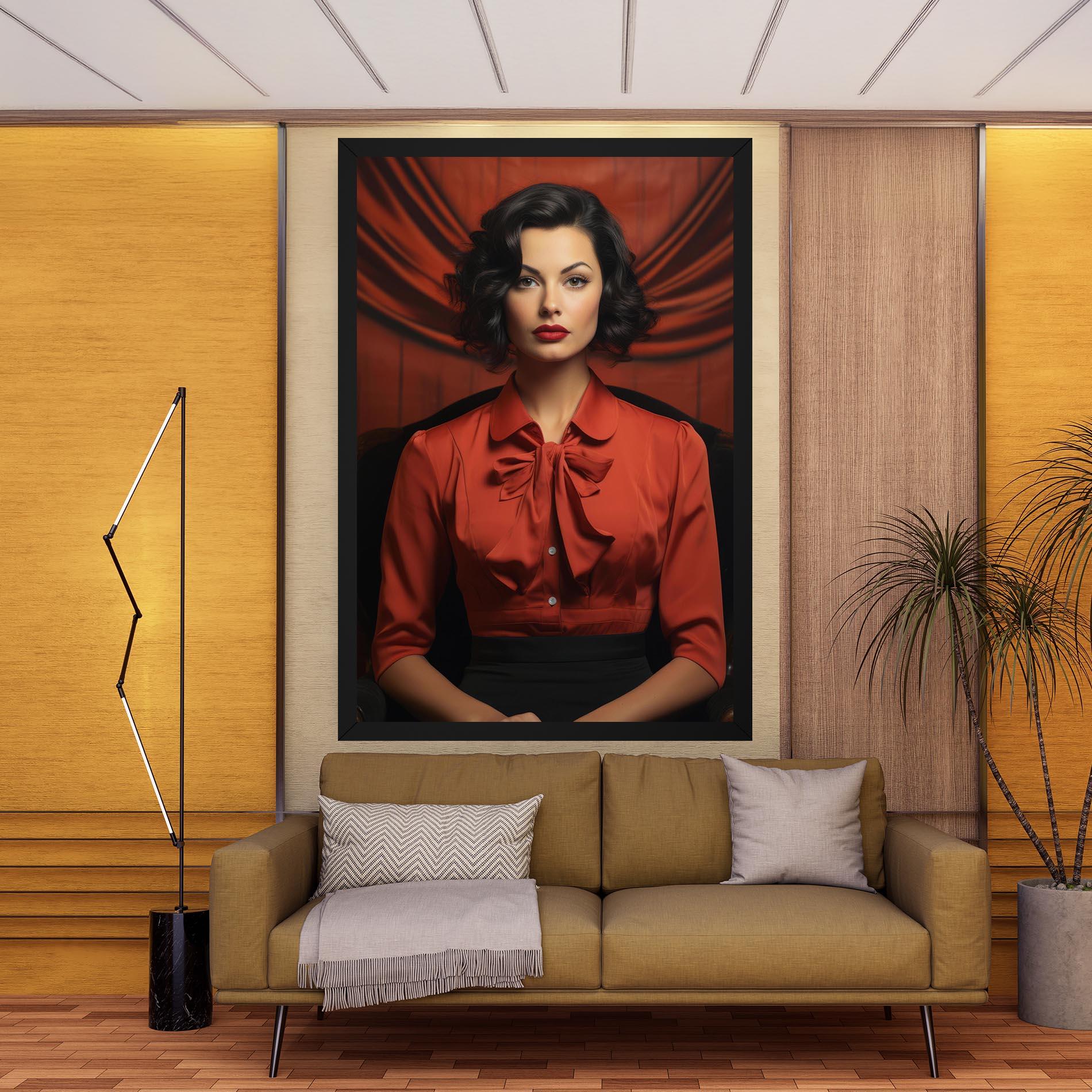 Tablou Canvas Pretty Red Blouse mockup 9