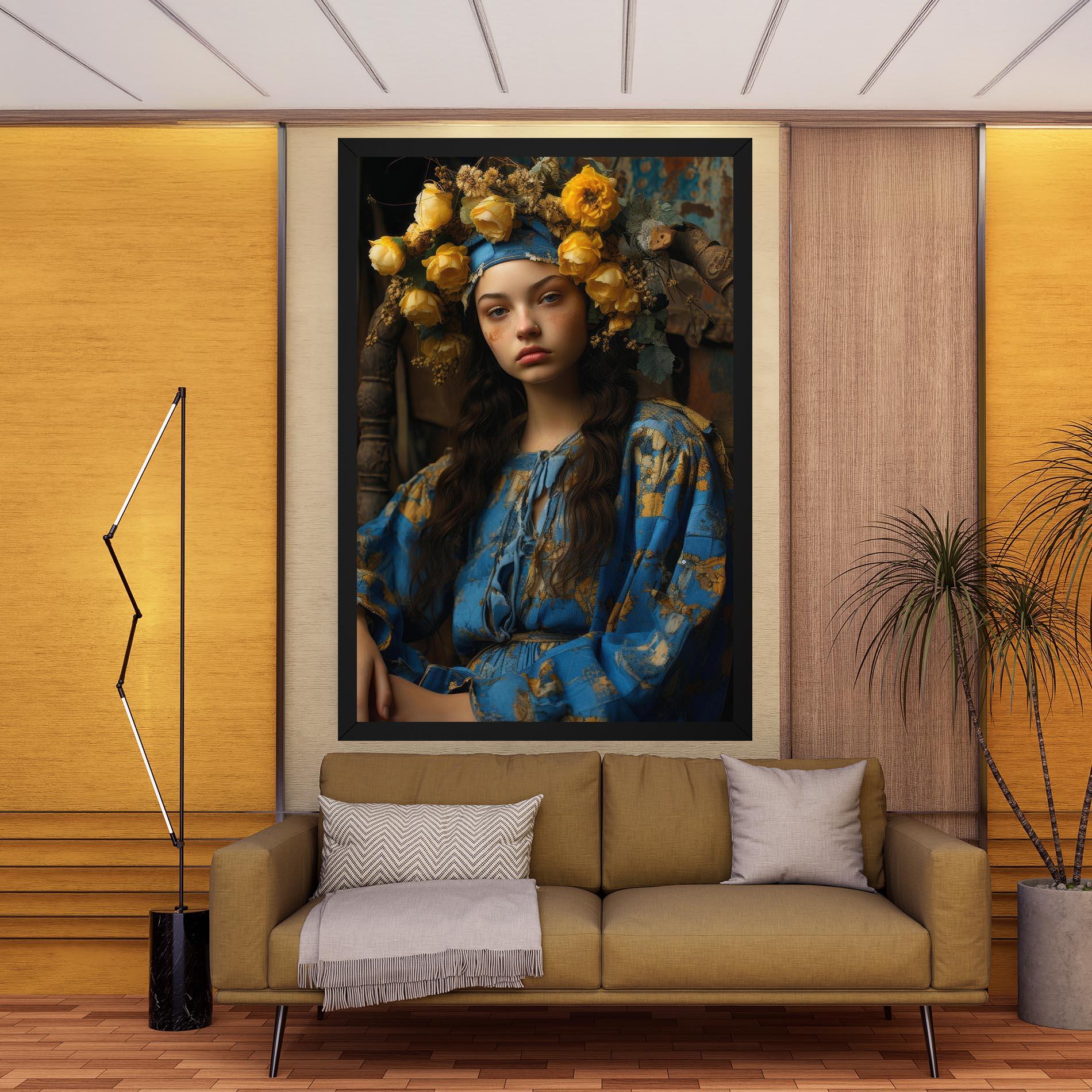 Tablou Canvas Yellow Rose Dress mockup 9