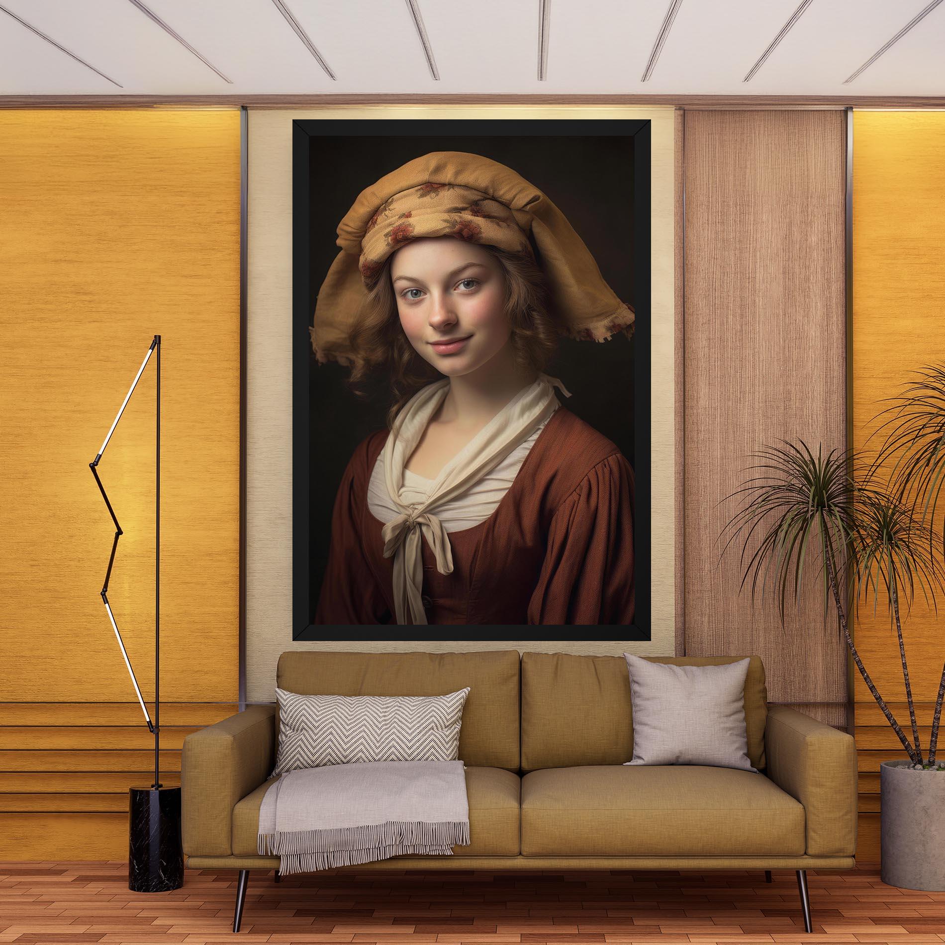 Tablou Canvas Young Vintage Woman mockup 9