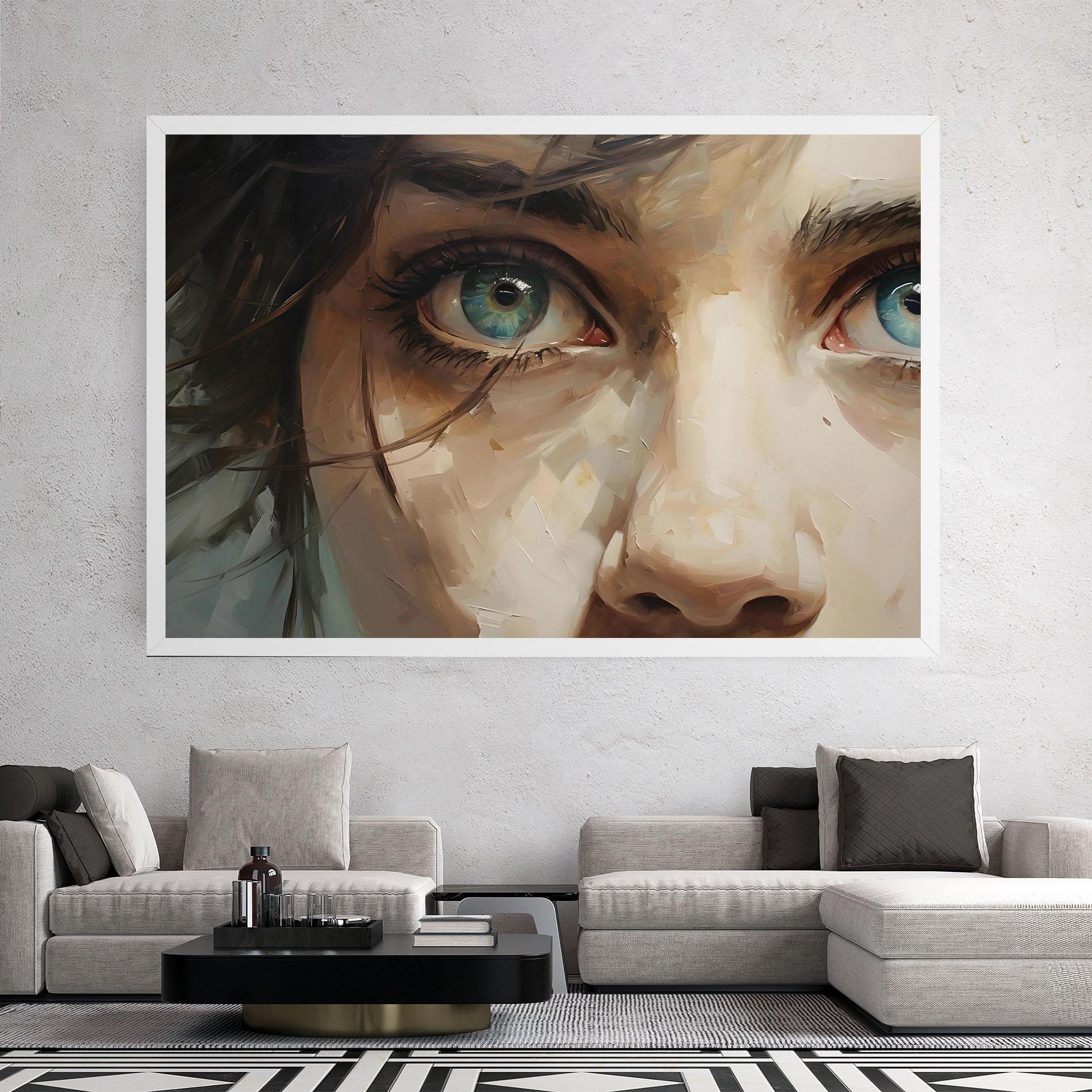 Tablou Canvas Vintage Blue Eyes Art mockup 2