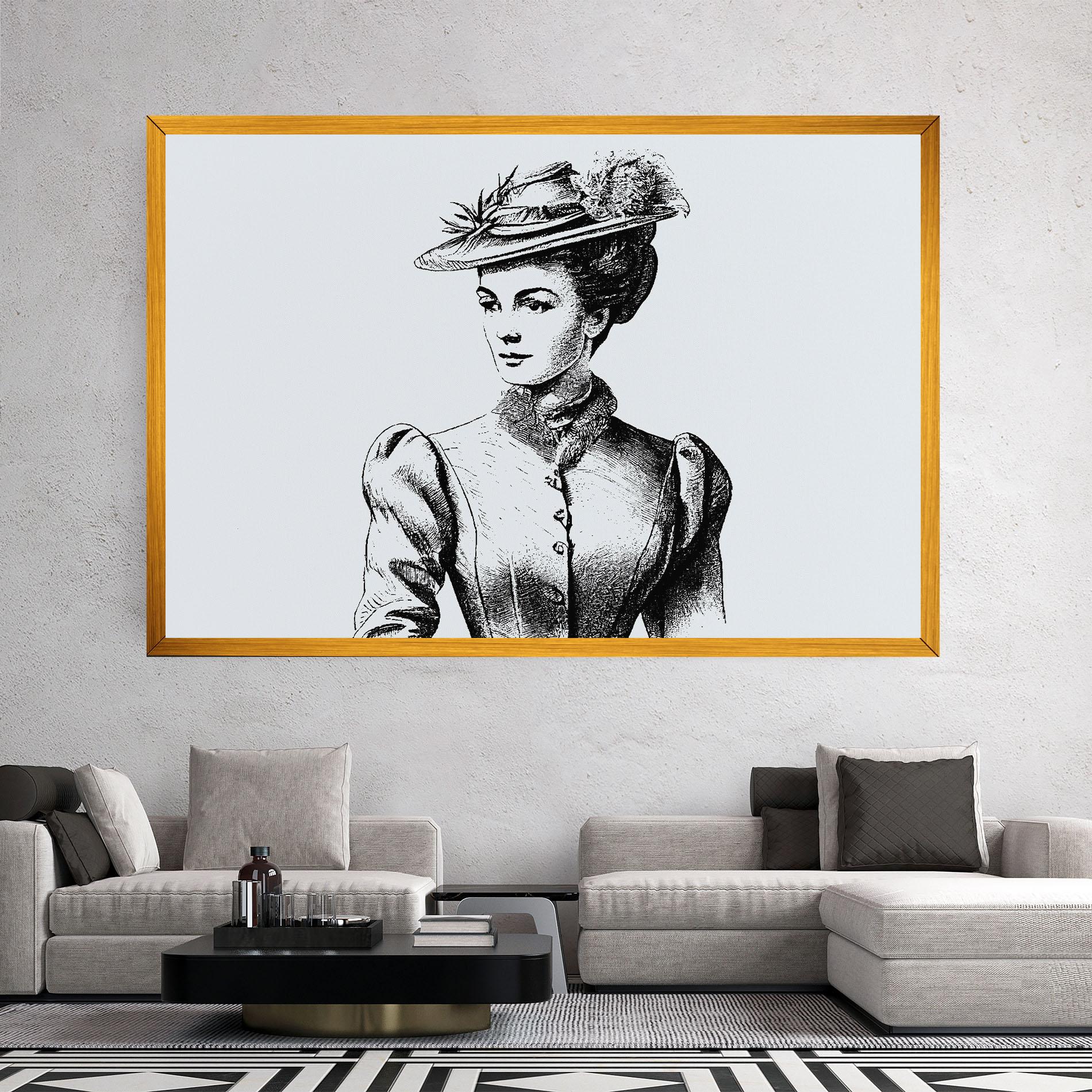 Tablou Canvas Noble Lady Hat mockup 2