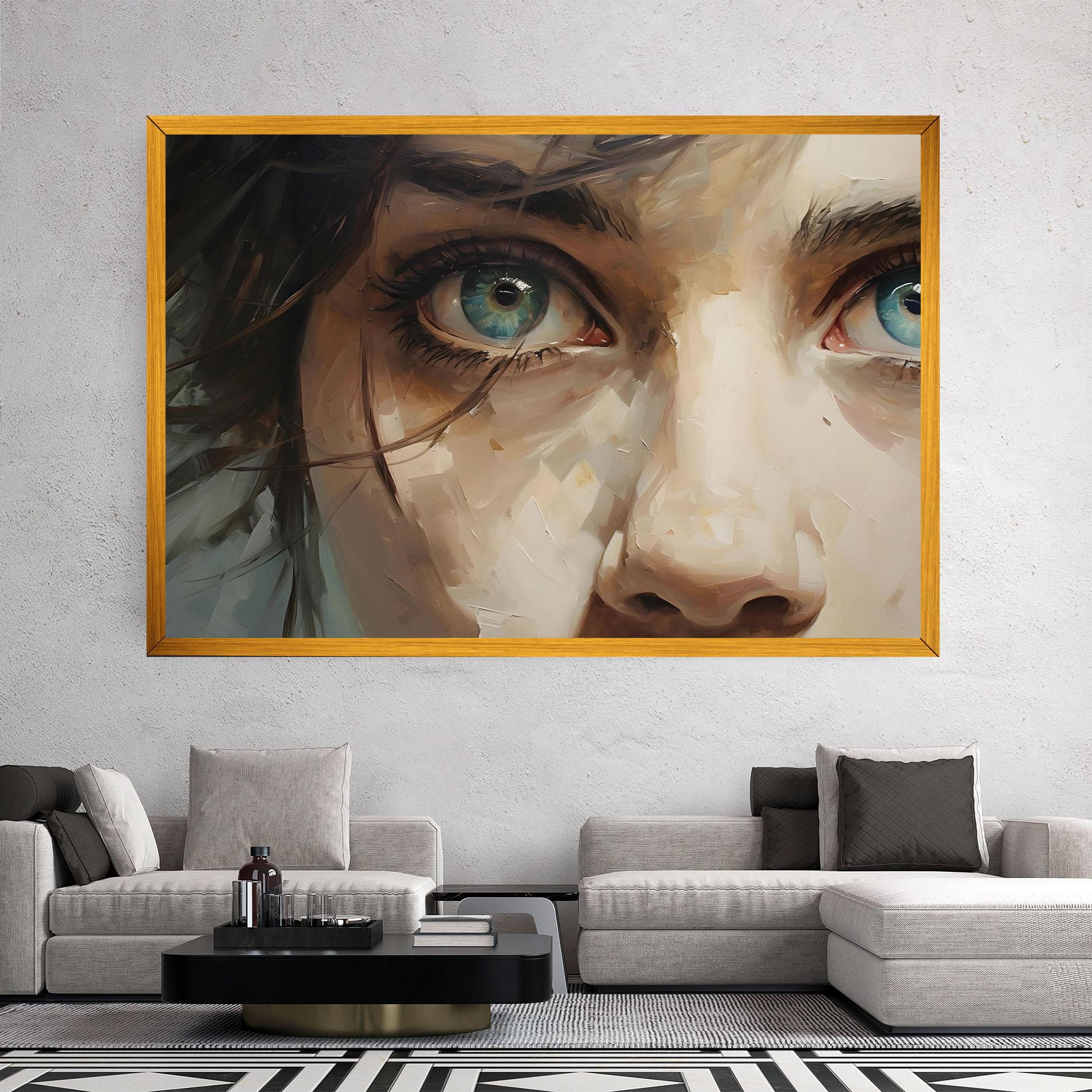 Tablou Canvas Vintage Blue Eyes Art mockup 2