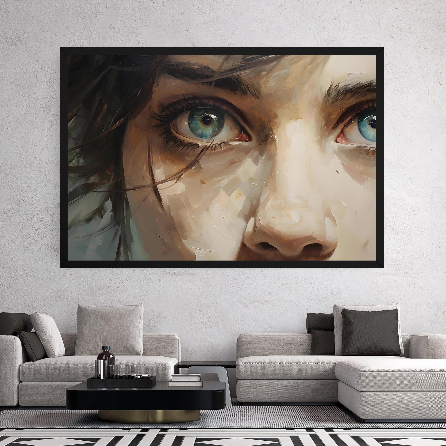 Tablou Canvas Vintage Blue Eyes Art mockup 2
