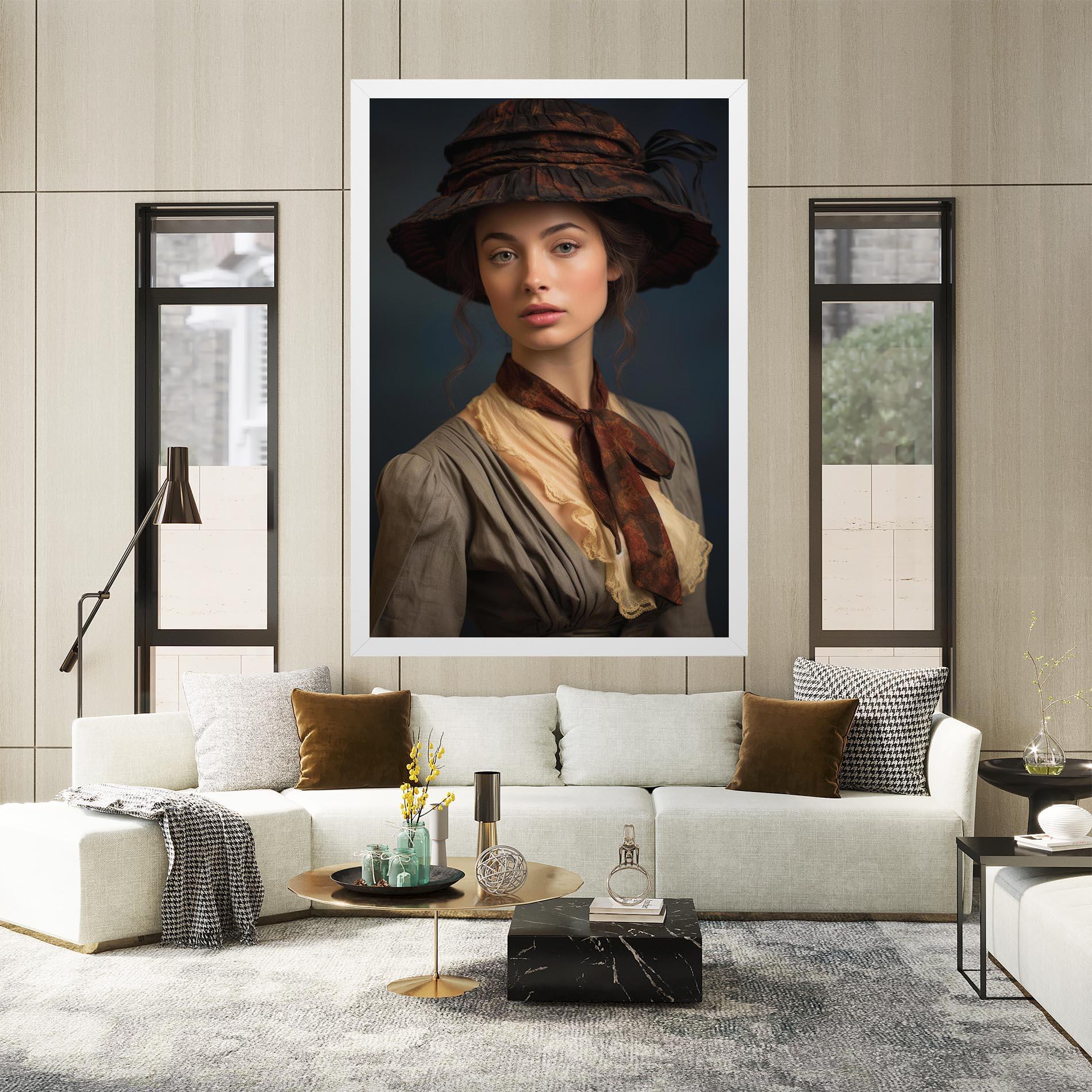 Tablou Canvas Brown Vintage Hat mockup 2