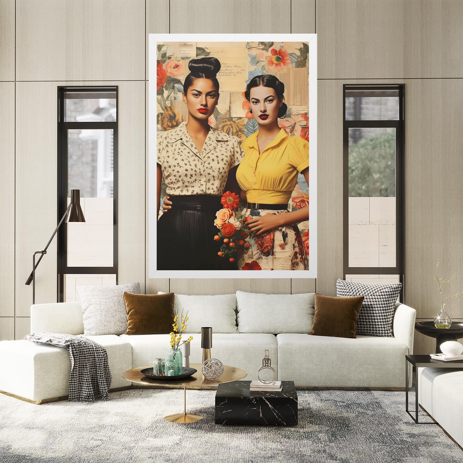 Tablou Canvas Friendship Vintage Power mockup 2