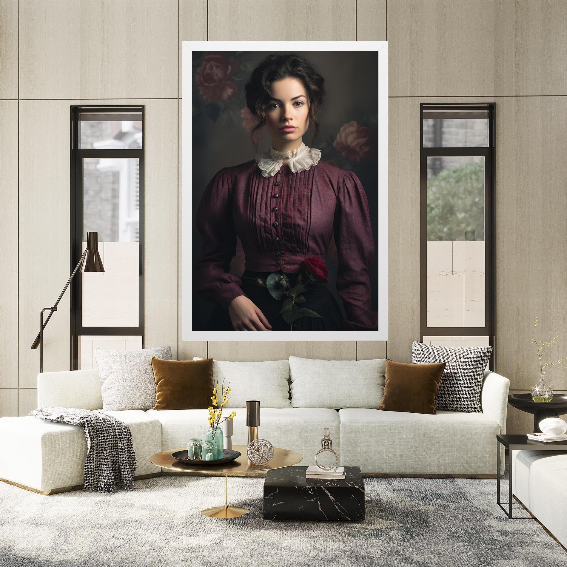 Tablou Canvas Holding Vintage Rose mockup 2