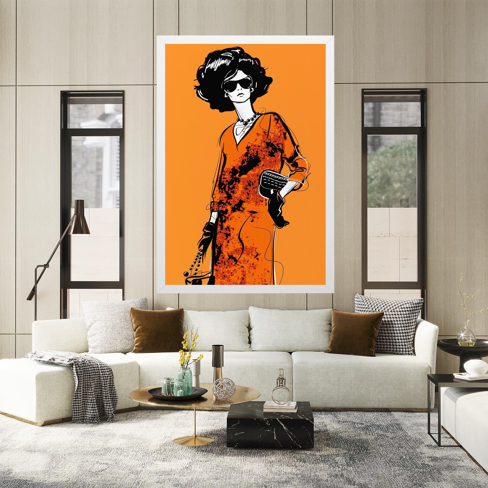 Tablou Canvas Old Orange Dress mockup 2