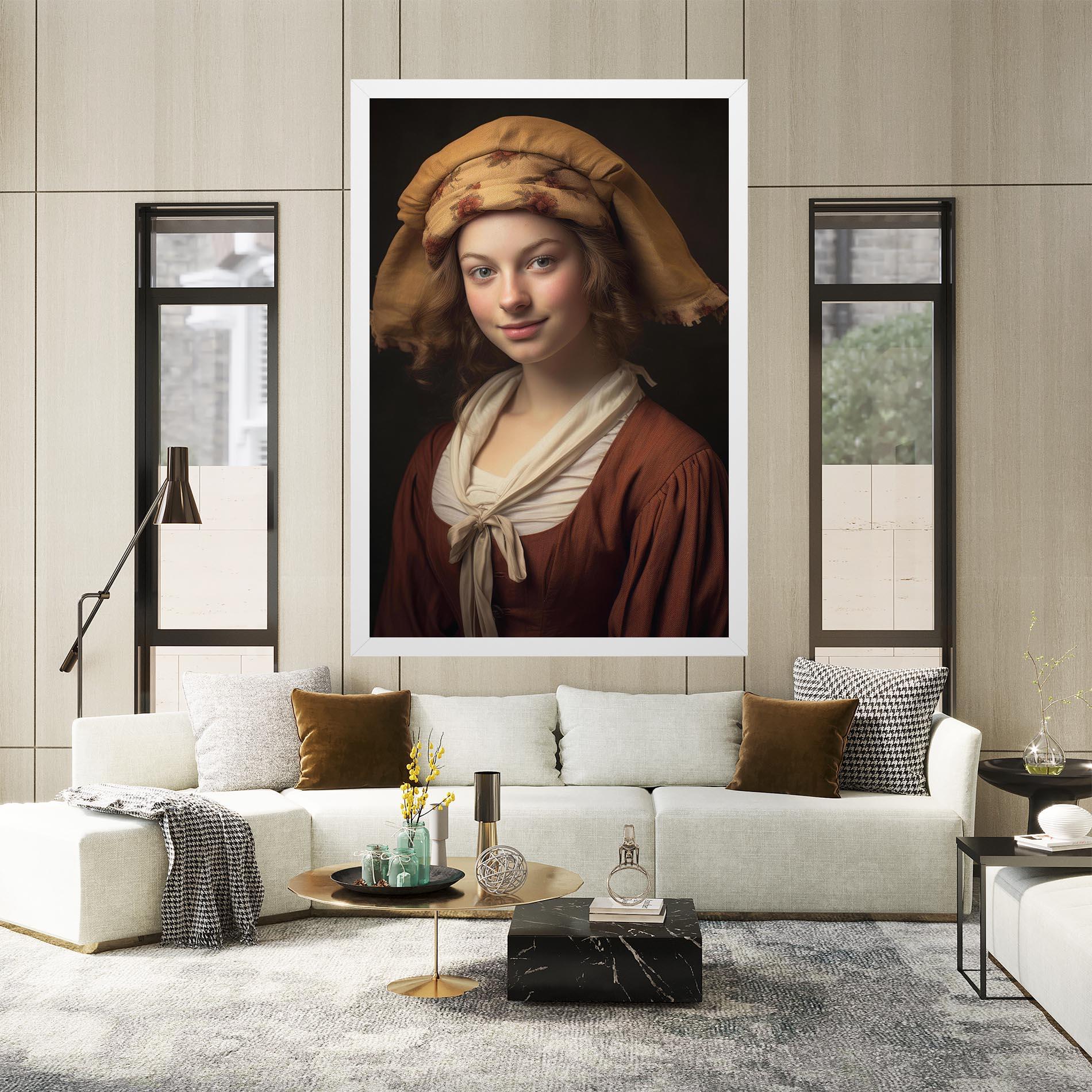 Tablou Canvas Young Vintage Woman mockup 2