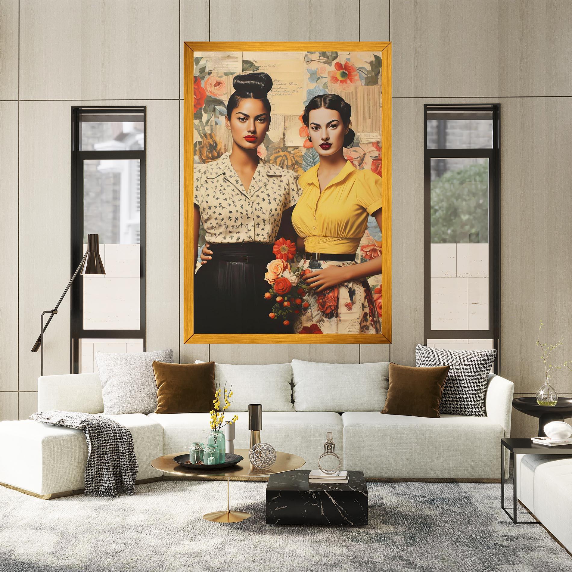 Tablou Canvas Friendship Vintage Power mockup 2